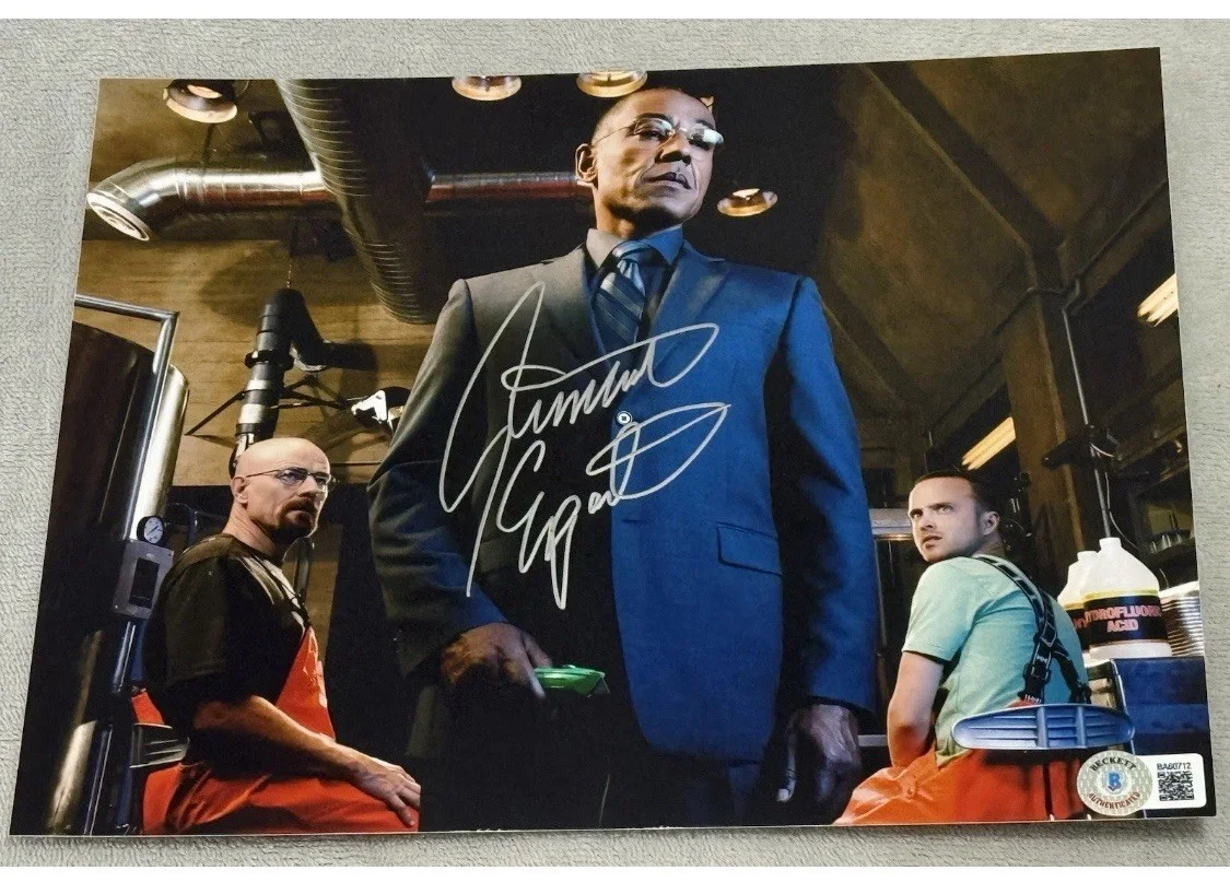 Giancarlo Esposito Breaking Bad Signed Auto 8x10 PHOTO Beckett BAS COA Framed, image 2