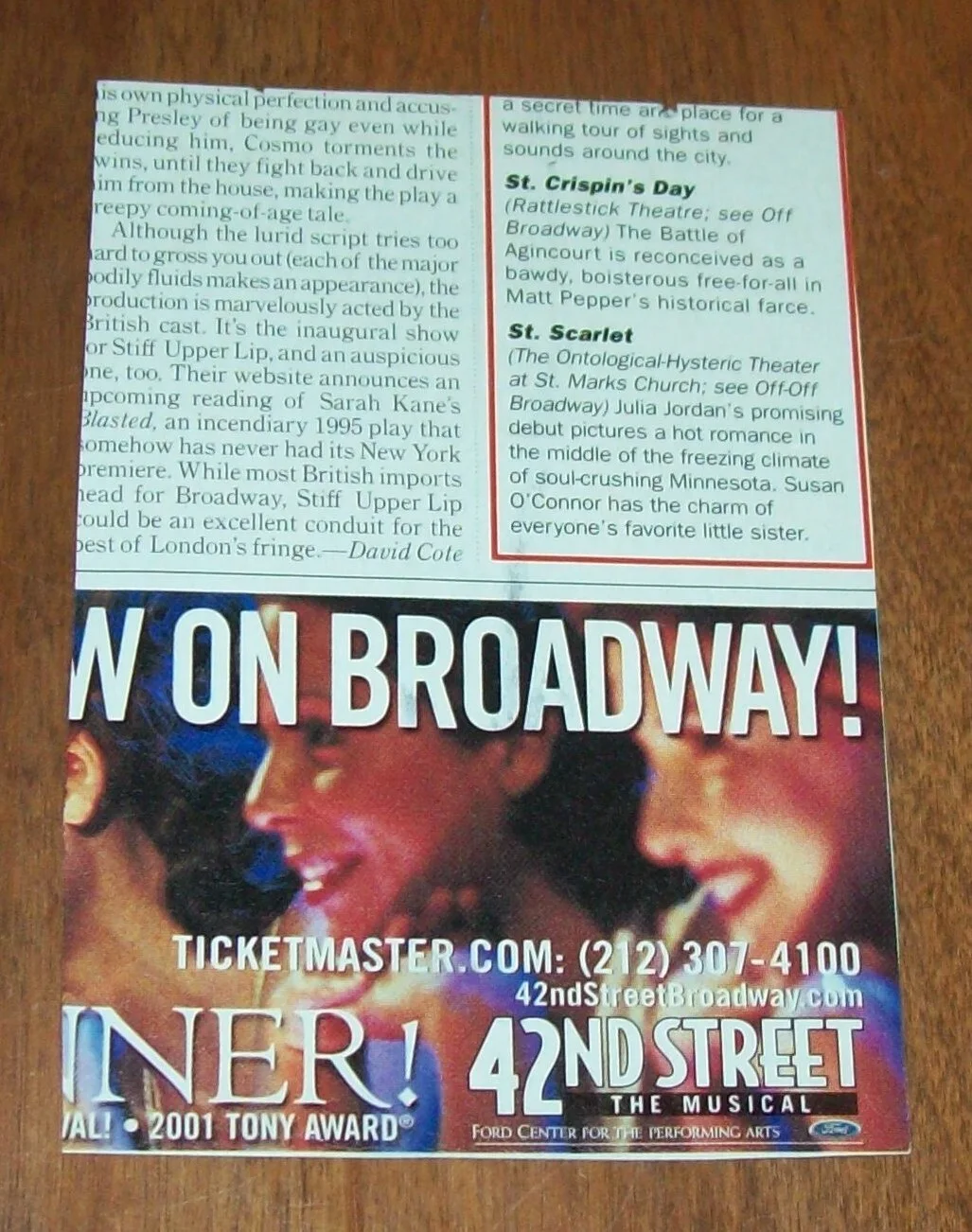 John Secada Cabaret Autographed 3 1/2x5 Magazine Clipping, image 2