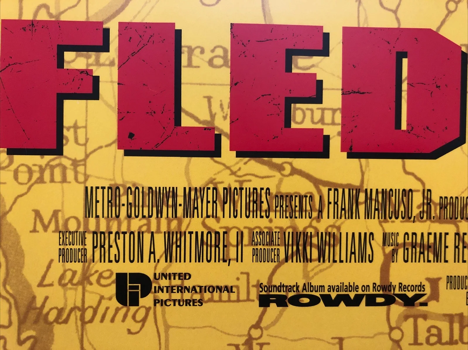 Cinema Film Mini Poster A3- “Fled” Laurence Fishburne & Salma Hayek Collectable, изображение 2