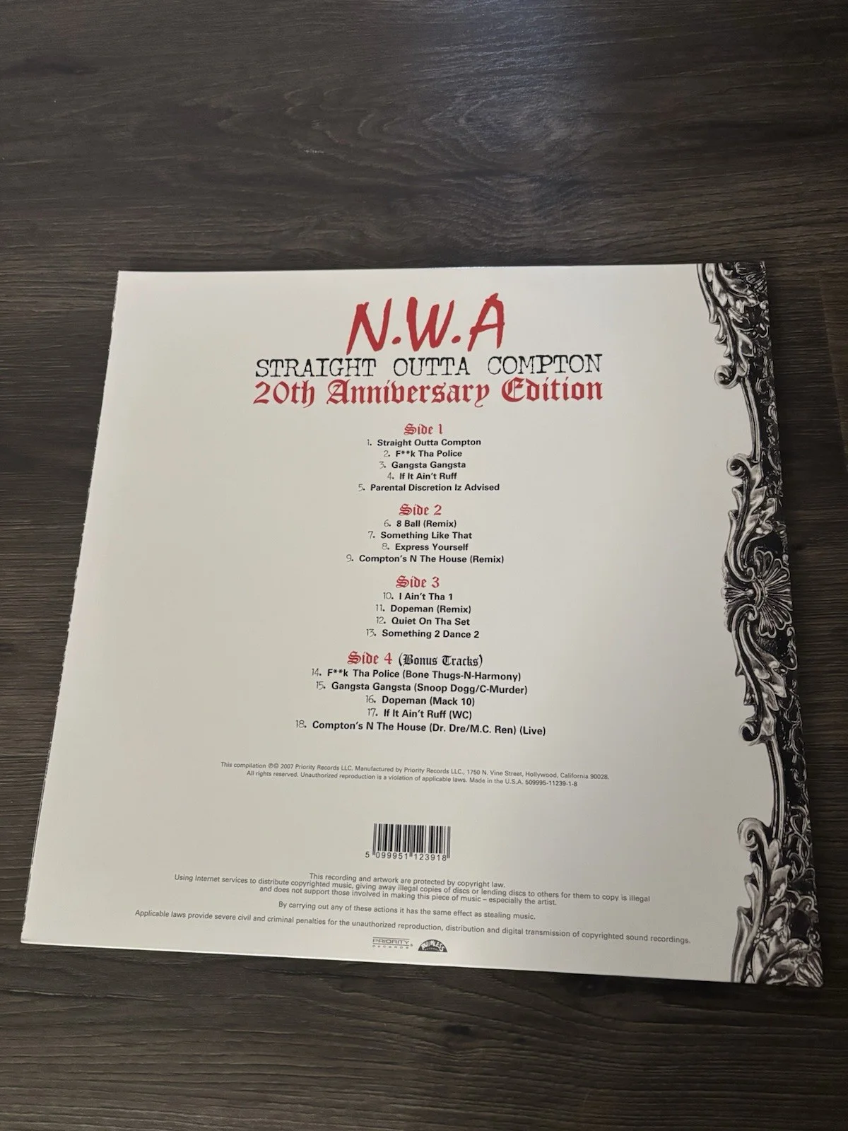 ICE CUBE 20 YR ANNIVERSARY NWA “STRAIGHT OUT OF COMPTON” SIGN JSA COA CERT., изображение 4