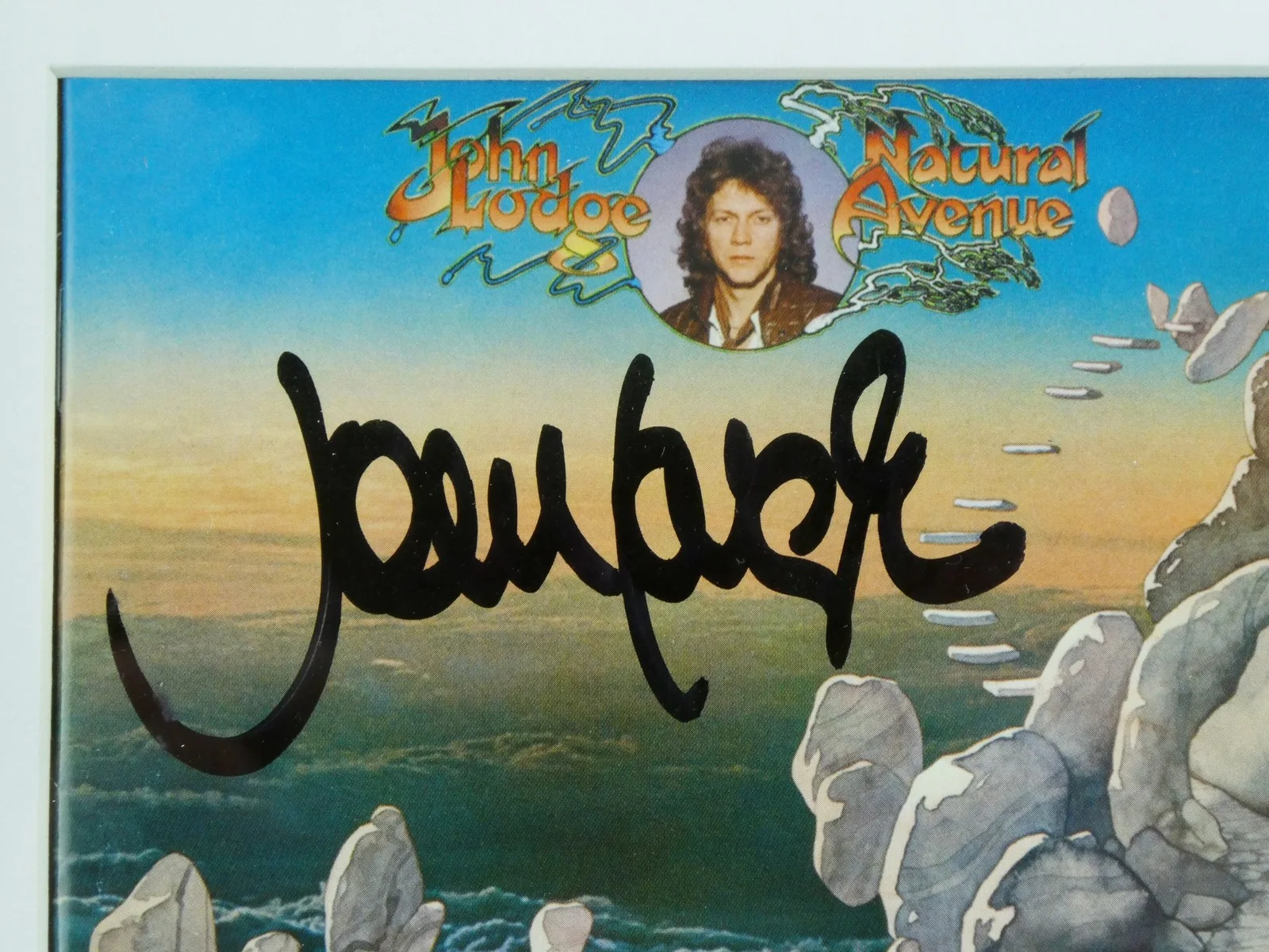 John Lodge Signed CD Natural Avenue Framed Matted w/Cover, image 3