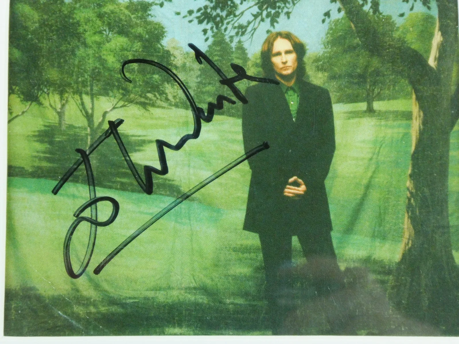 John Waite Signed CD Figure In A Landscape Framed Matted w/Cover, изображение 3
