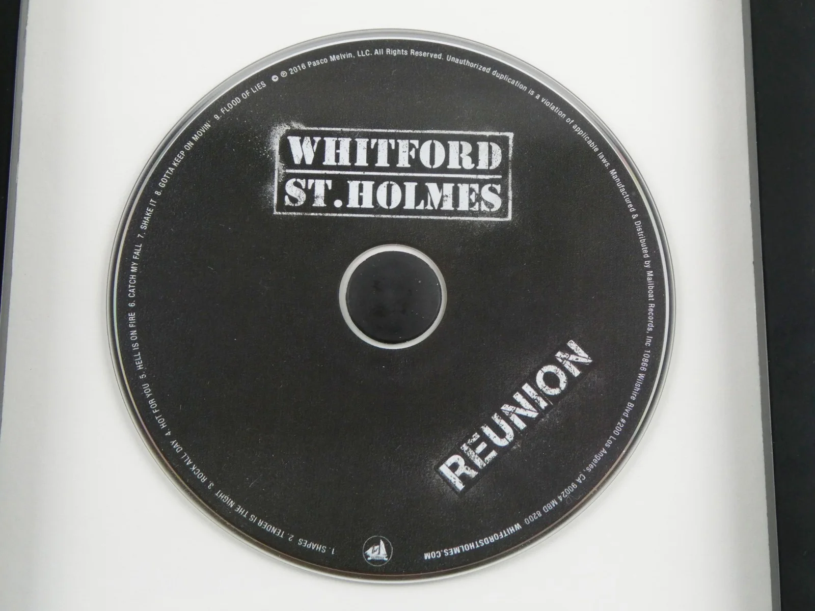 Brad Whitford Derek St Holmes Signed CD Reunion Framed Matted w/Cover, image 3