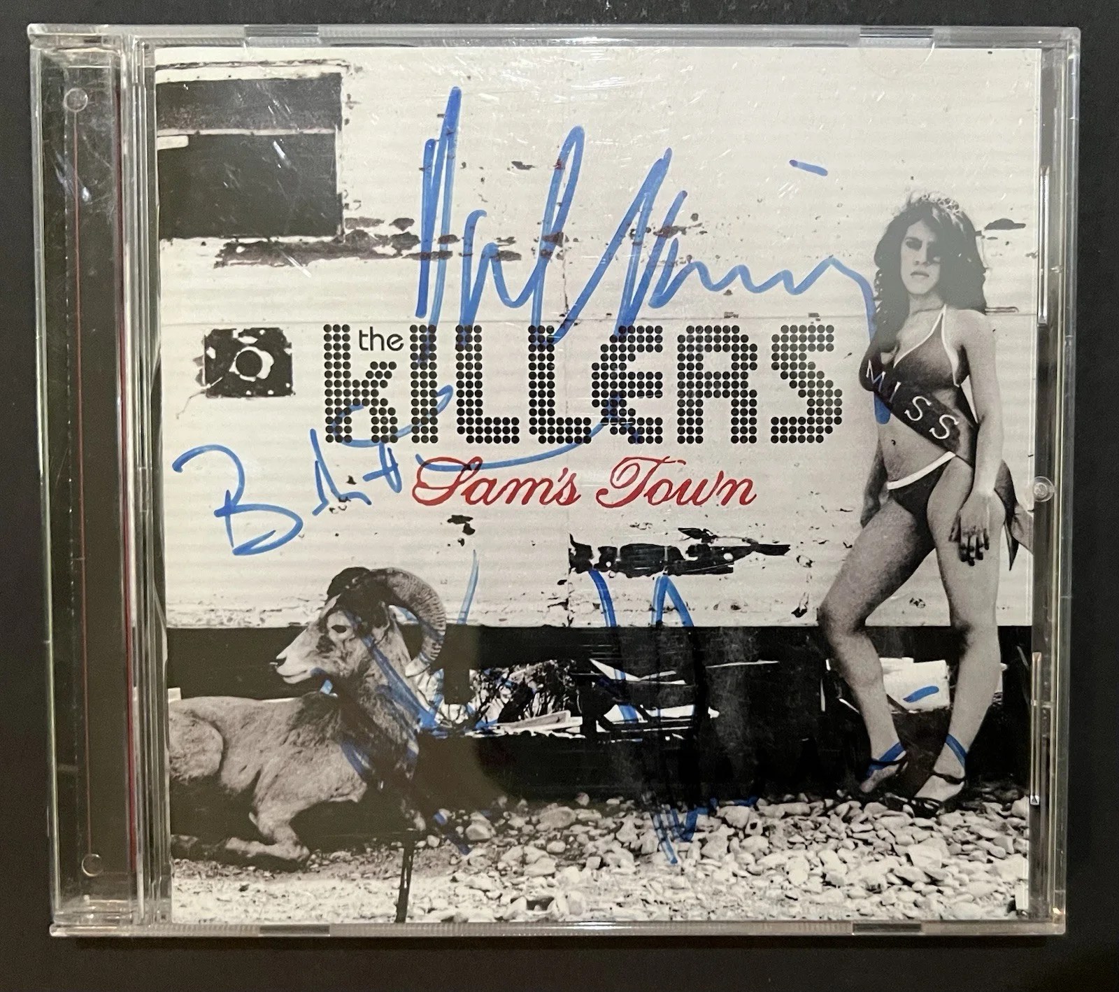 AUTHENTIC Autographed The Killers Sam's Tavern CD insert hand signed flowers, image 2