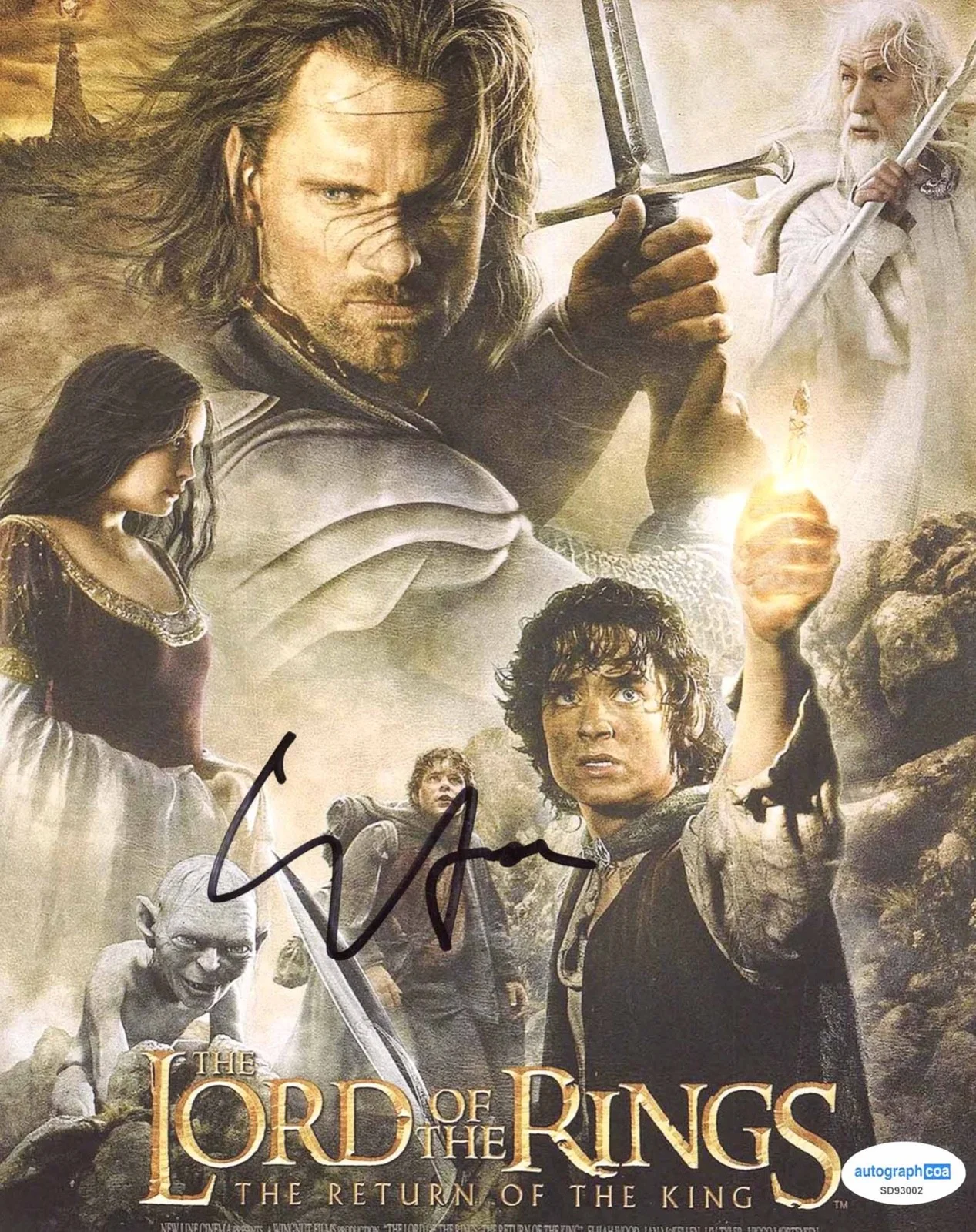 ELIJAH WOOD — Elijah Wood signed "LORD OF THE RINGS" 8x10 Photo m EXACT PROOF Frodo ACOA COA, изображение 4
