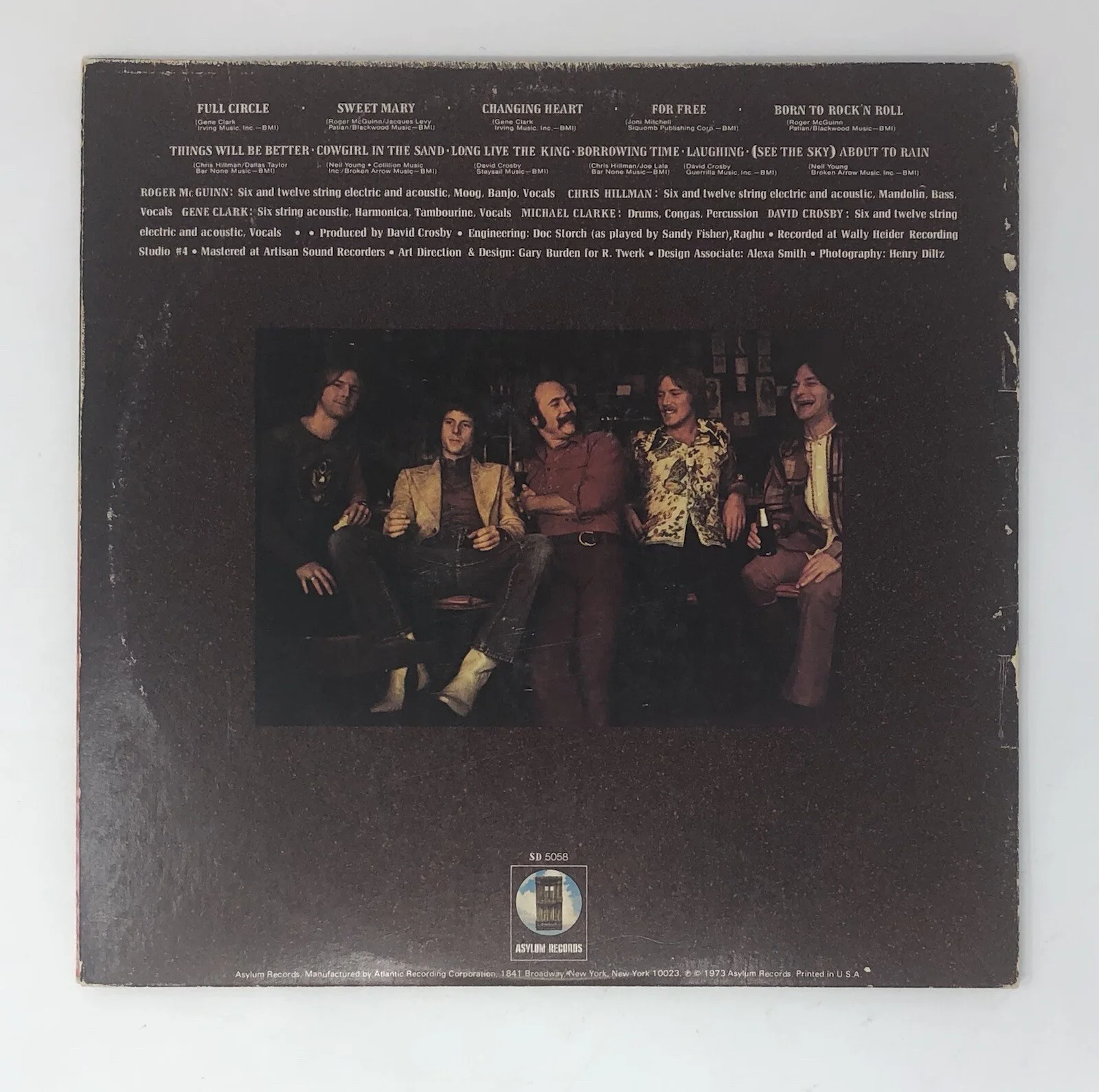 THE BYRDS Lp Album Record Signed Gene Clark Michael Clarke Autograph JSA COA, image 3