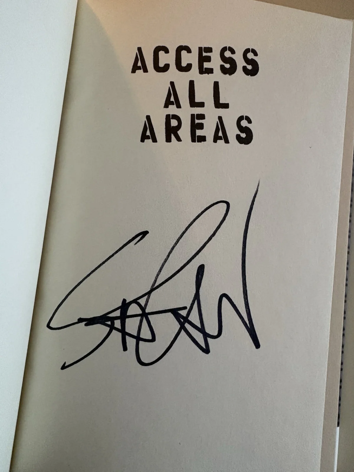 Anthrax Scott Ian AUTOGRAPHED Access All Areas Strand SIGNED First Edition, image 2