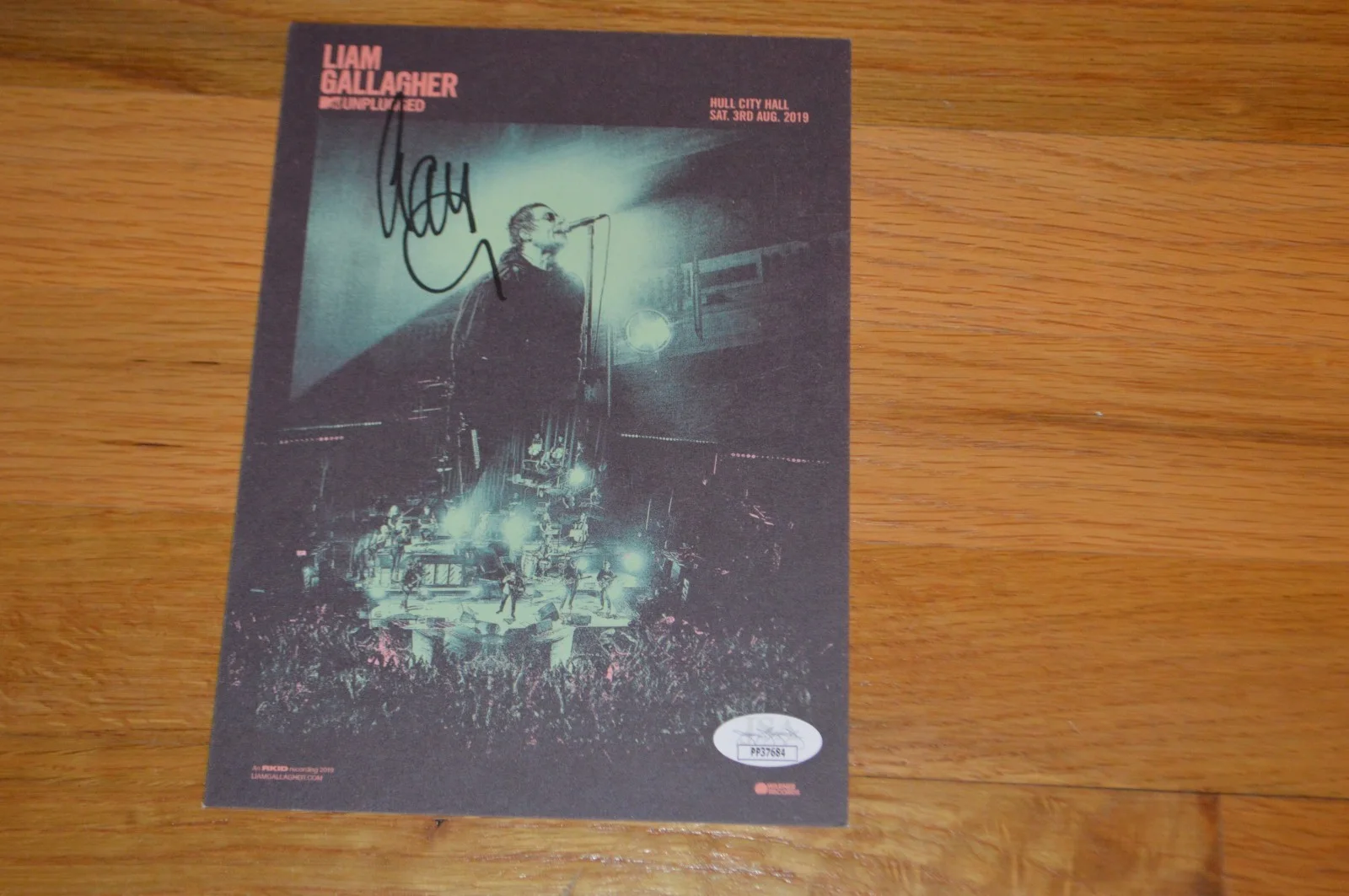 Liam Gallagher 6x8 Autographed MTV Unplugged Color Photo with JSA COA ~ OASIS, изображение 5