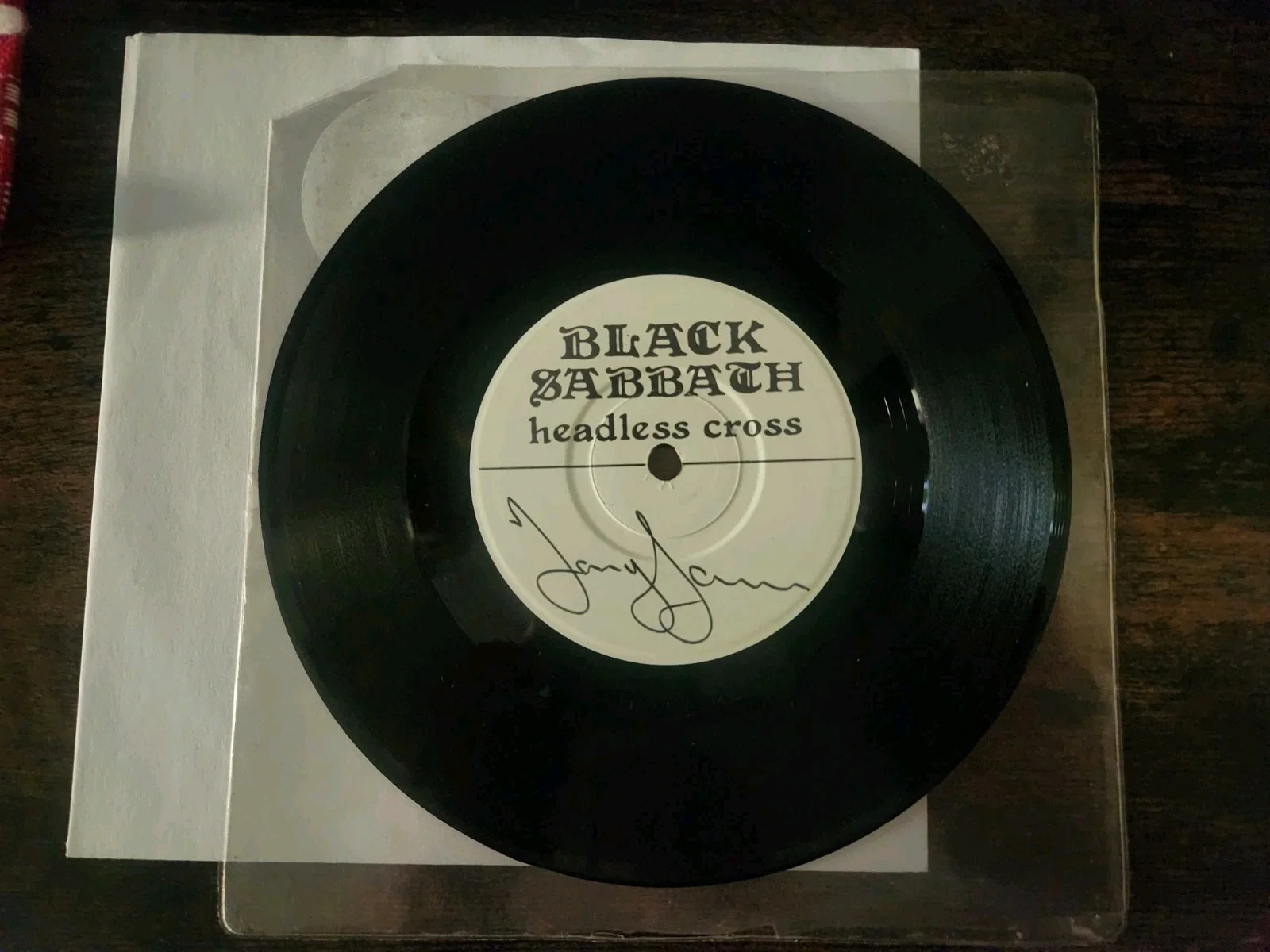 TONY IOMMI SIGNED HEADLESS CROSS SINGLE * BLACK SABBATH OFFICIAL AUTOGRAPH, image 2