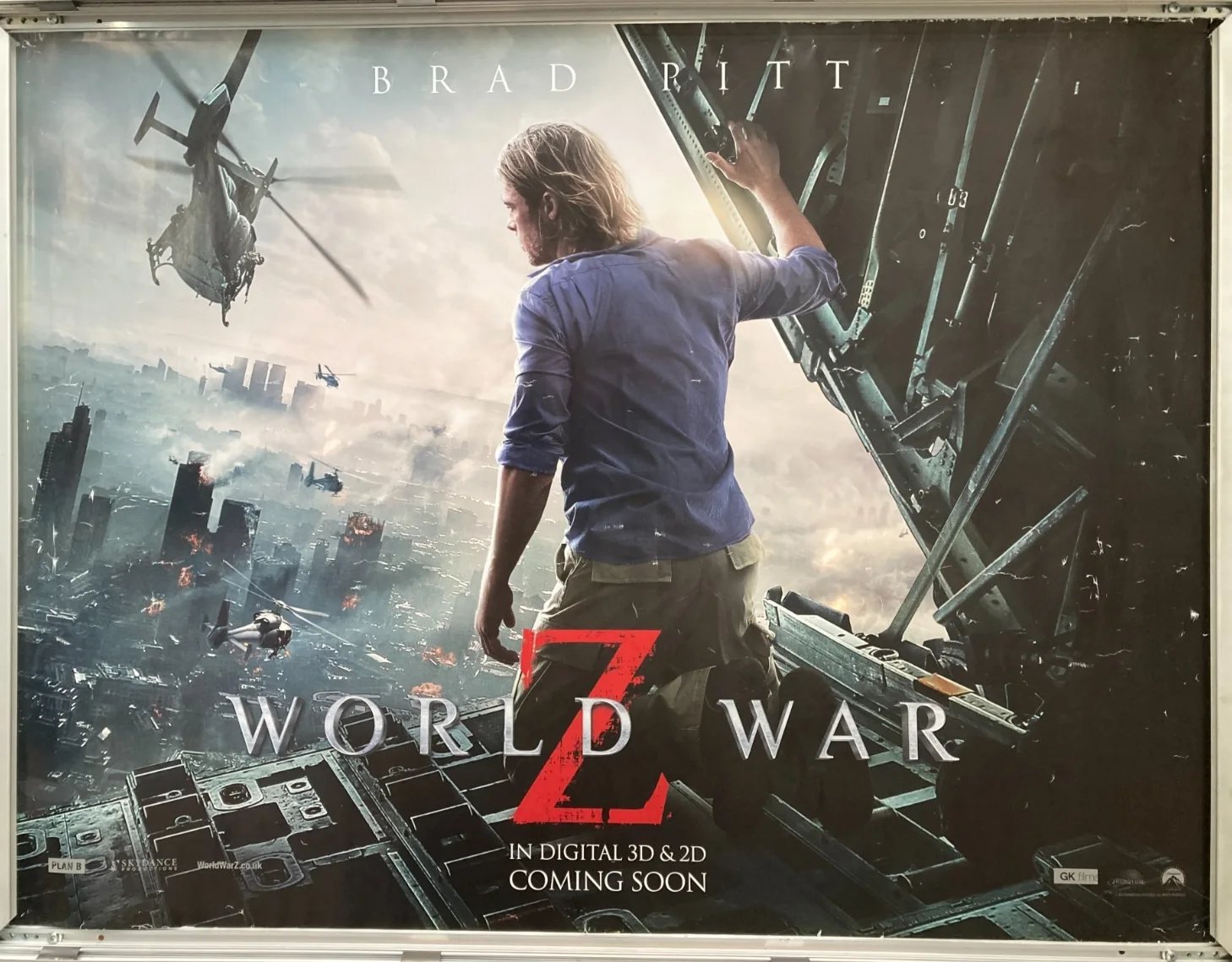 Cinema Poster: WORLD WAR Z 2013 (Quad) Brad Pitt Mireille Enos Daniella Kertesz, изображение 2