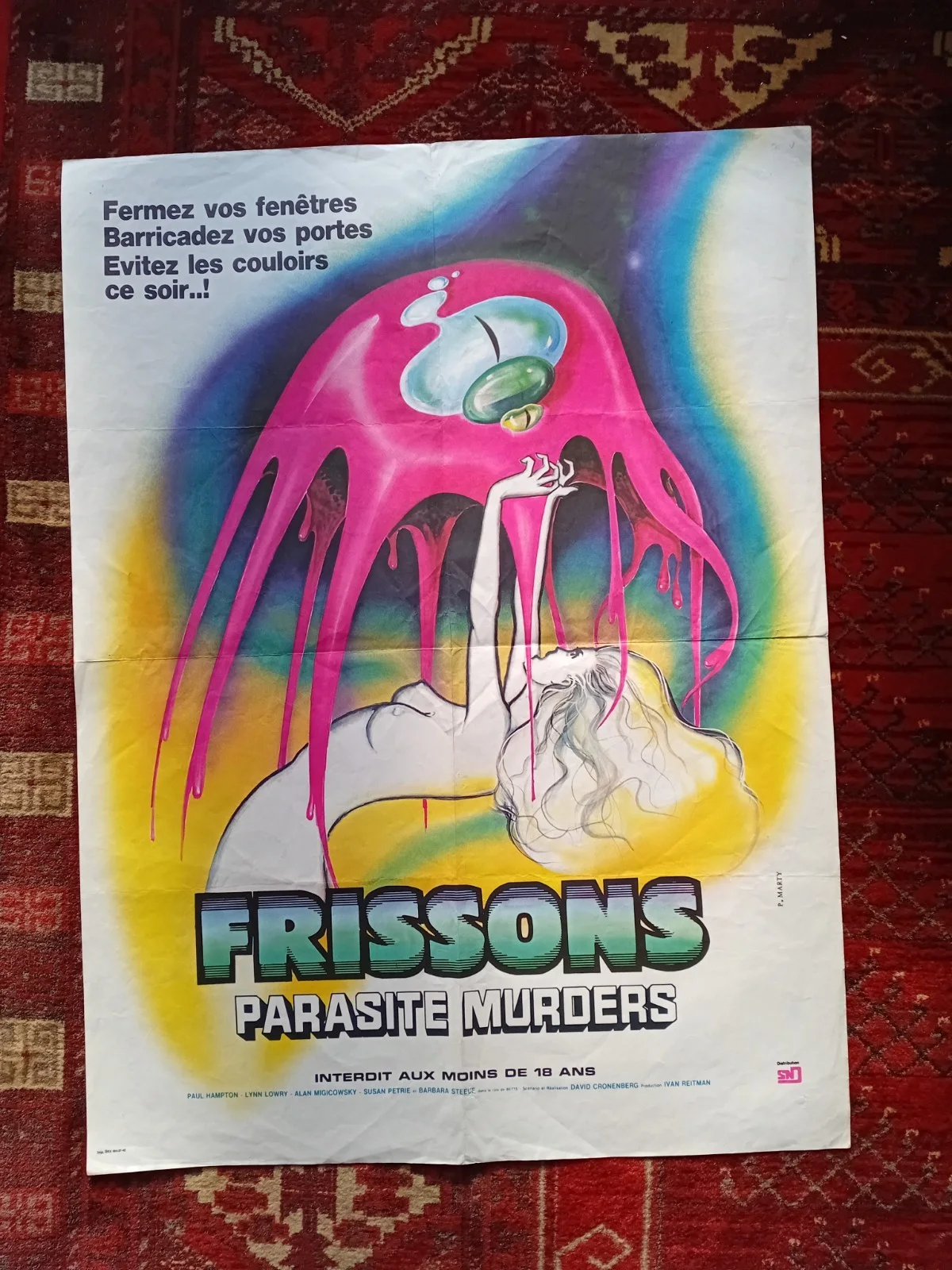 Parasite Murder [Shivers] 1975 ORIGINAL French Film Poster - Cronenberg 79x58cm, изображение 2