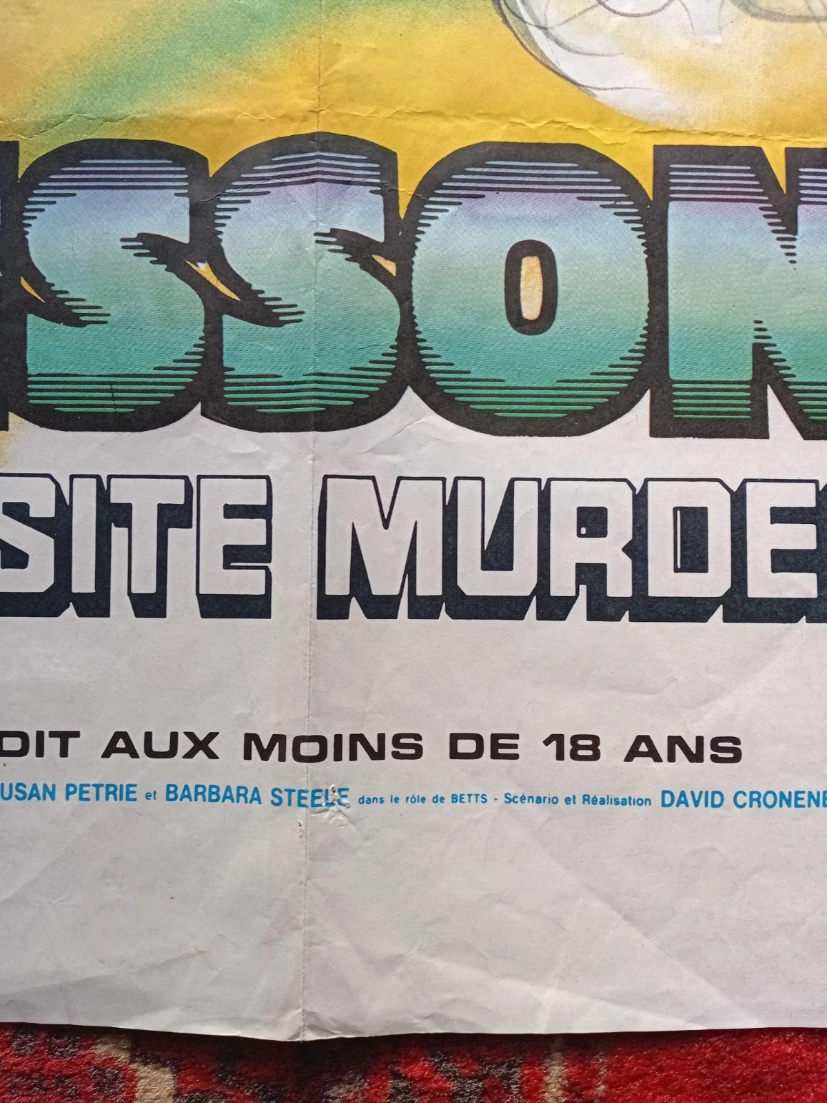 Parasite Murder [Shivers] 1975 ORIGINAL French Film Poster - Cronenberg 79x58cm, изображение 4