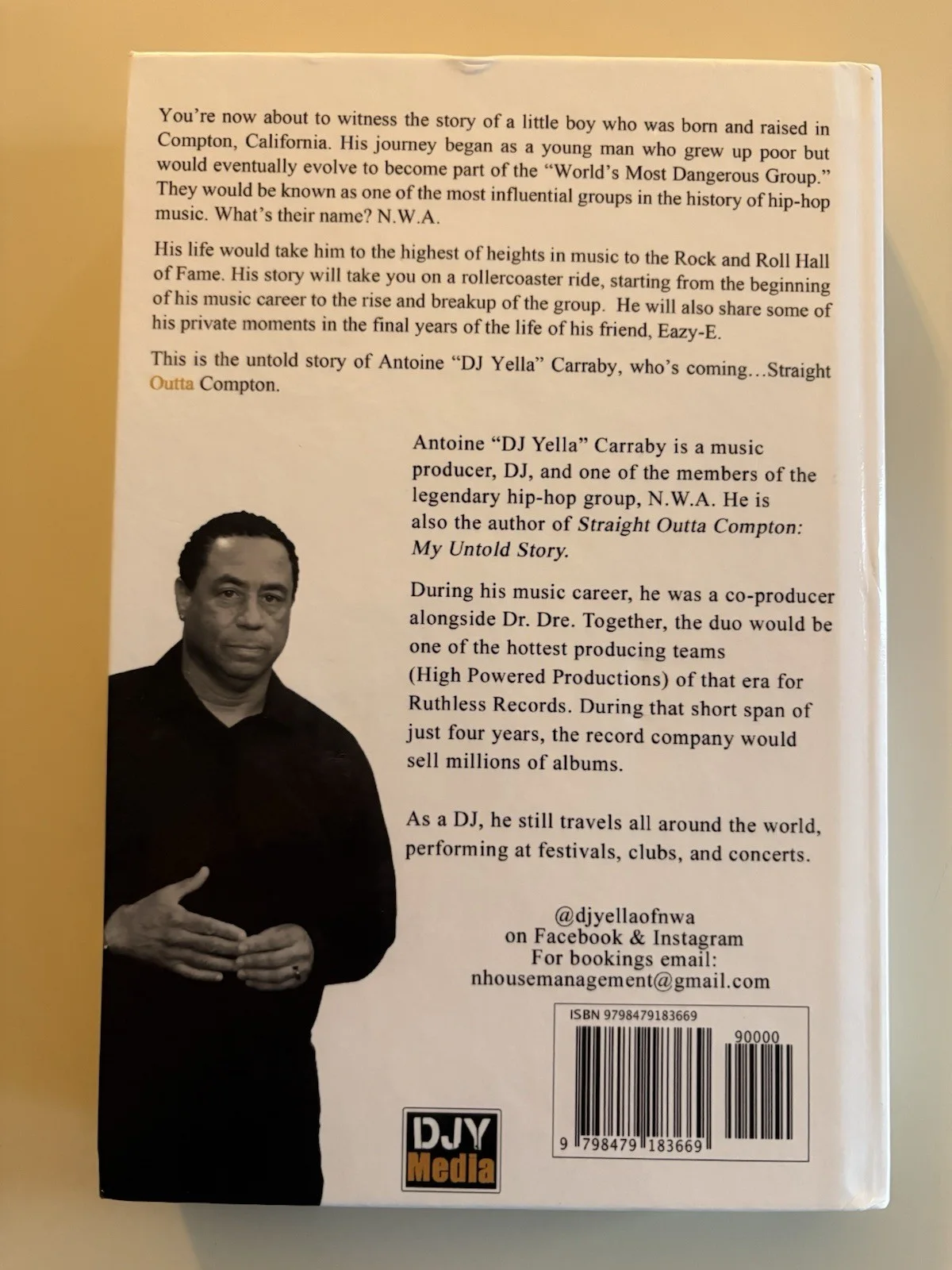 NWA Antoine DJ Yella Carraby SIGNED Straight Outta Compton AUTOGRAPHED, изображение 4