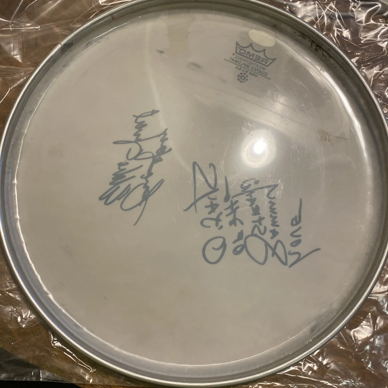 Sammy Strain Autographed Signed REMO Drum Head O’Jays JSA Authentic HOF, image 5