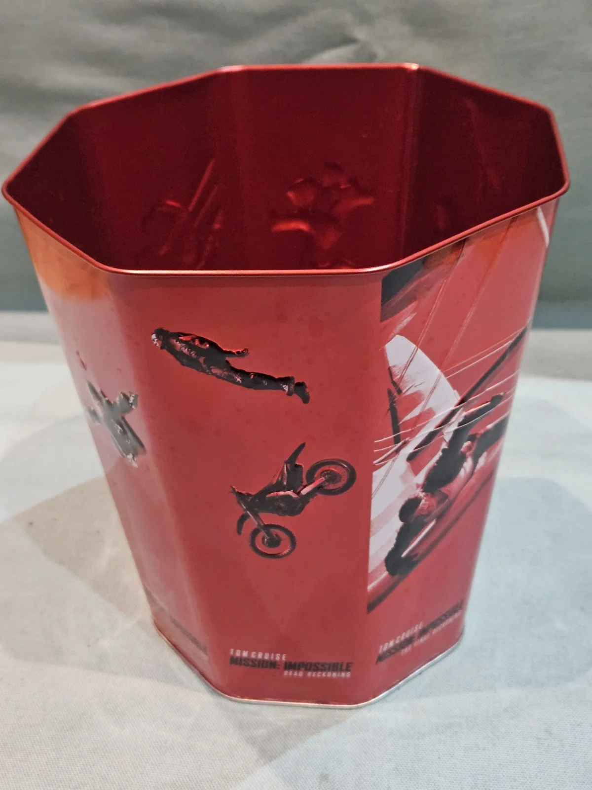 Mission Impossible The Final Reckoning Odeon Cinema Popcorn Bucket Tin Bin, изображение 5