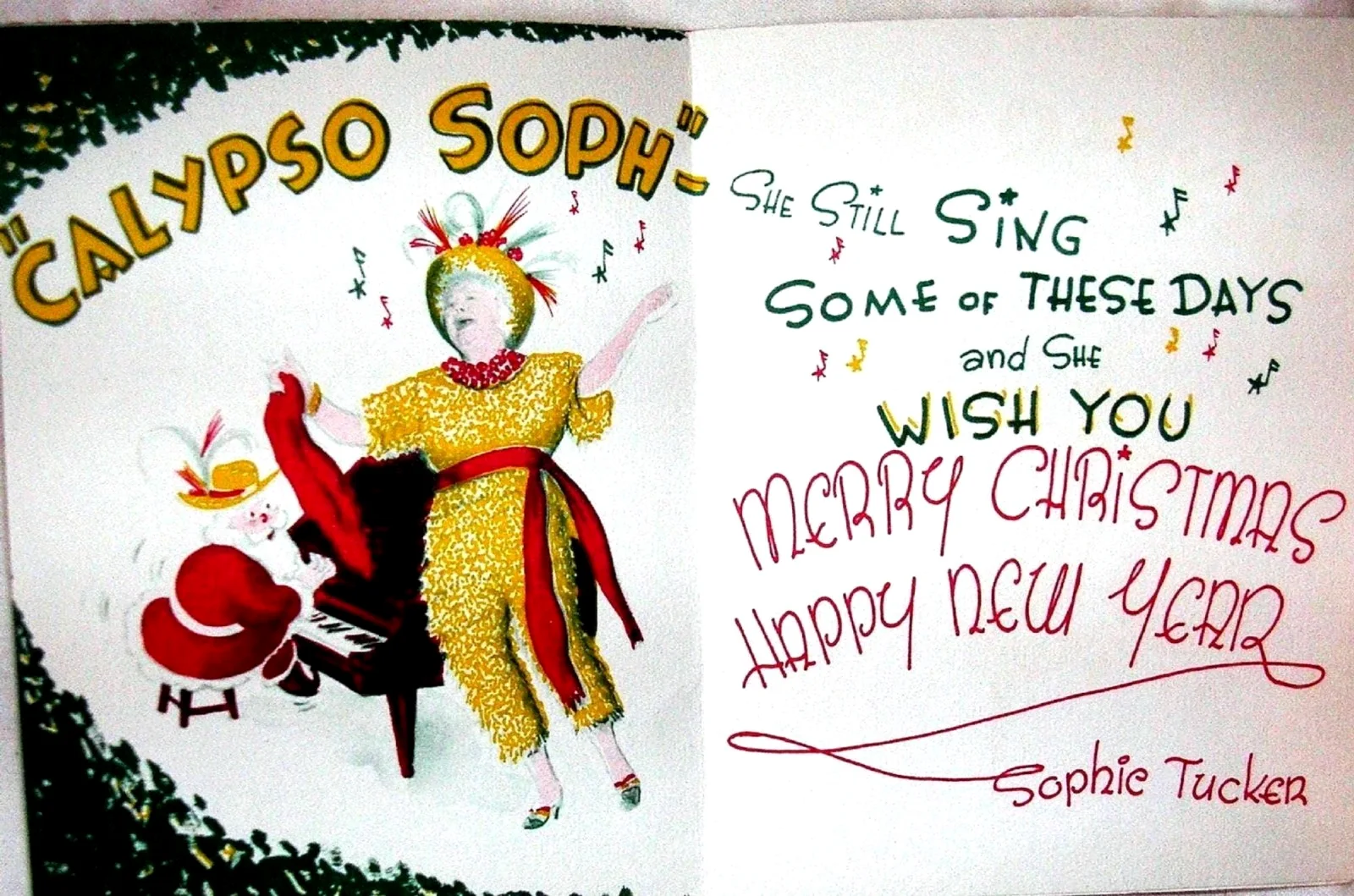6 Cards & Hand Signed AUTOGRAPH Letter of Singer, Sophie Tucker COA/JSA, изображение 5