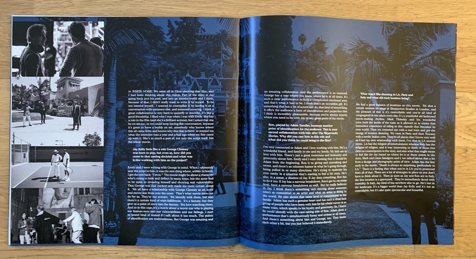 Jay Kelly deluxe movie promo booklet George Clooney Noah Baumbach Adam Sandler, изображение 5