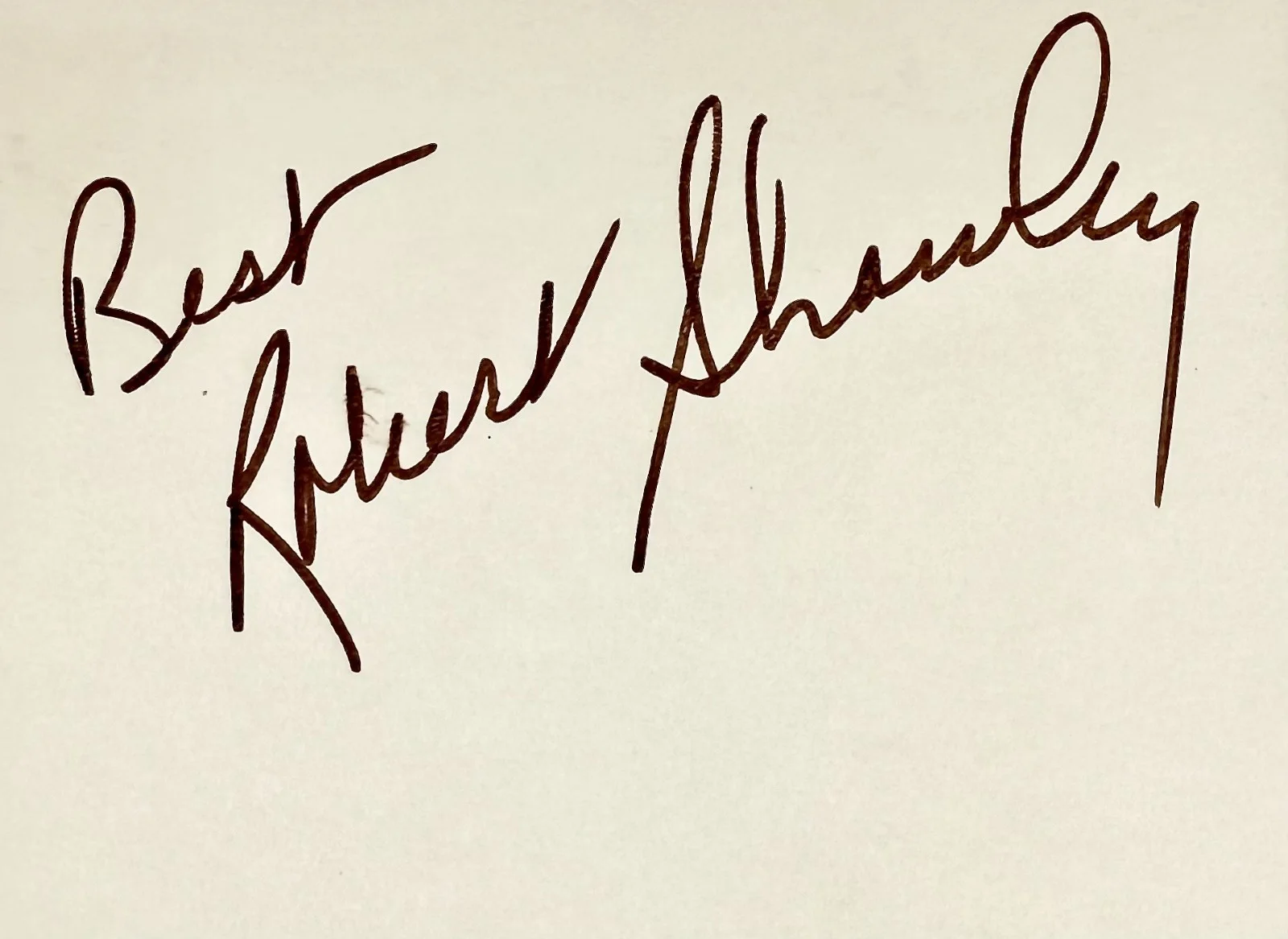 Robert Shawley — ROBERT SHAWLEY Signed Autographed 4"x 6" INDEX CARD Sgt. Blondie in STALAG 17, изображение 2