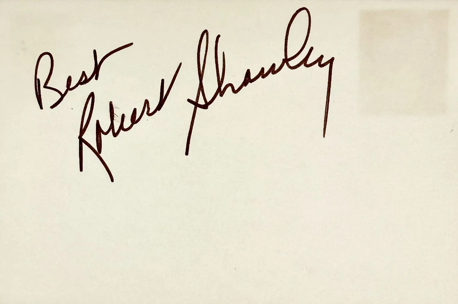 Robert Shawley — ROBERT SHAWLEY Signed Autographed 4"x 6" INDEX CARD Sgt. Blondie in STALAG 17, изображение 4