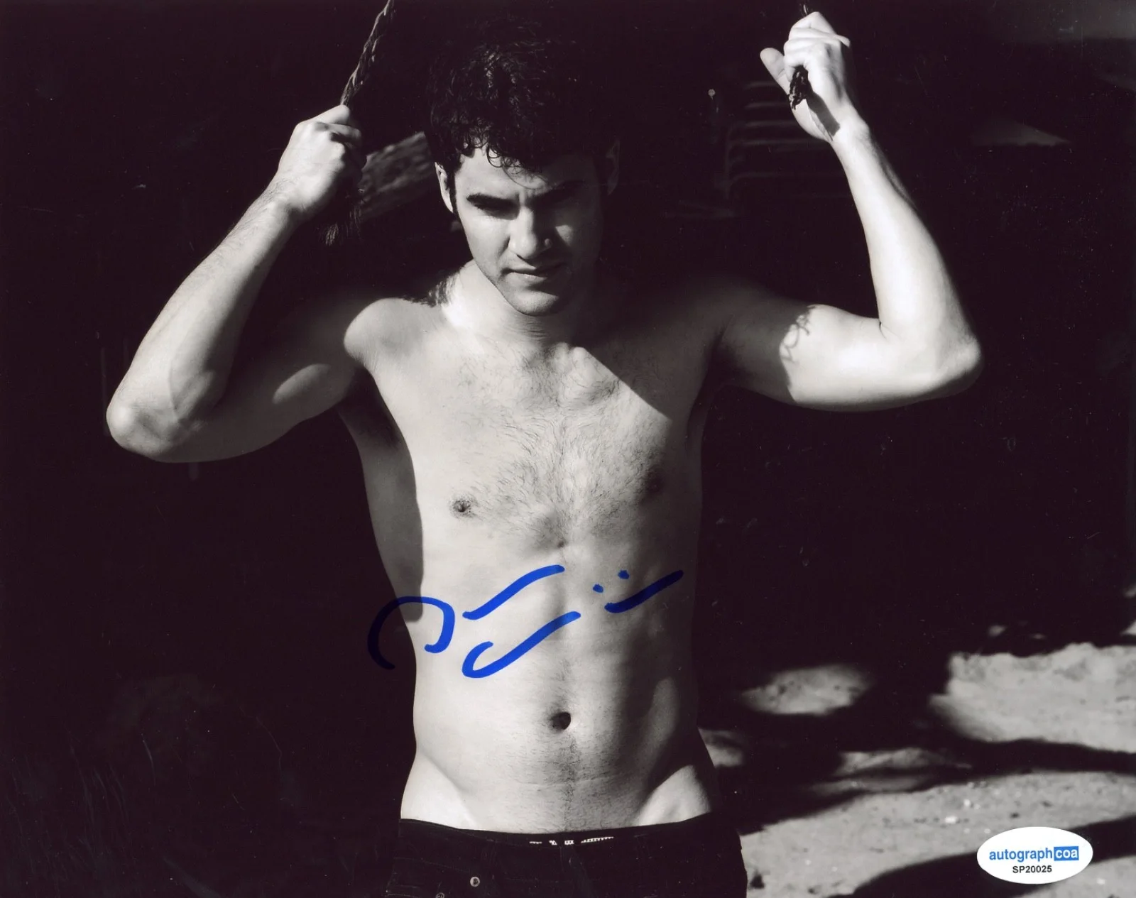 Darren Criss — Darren Criss Signed Autograph 8x10 Photo Glee Maybe Happy Ending Shirtless ACOA