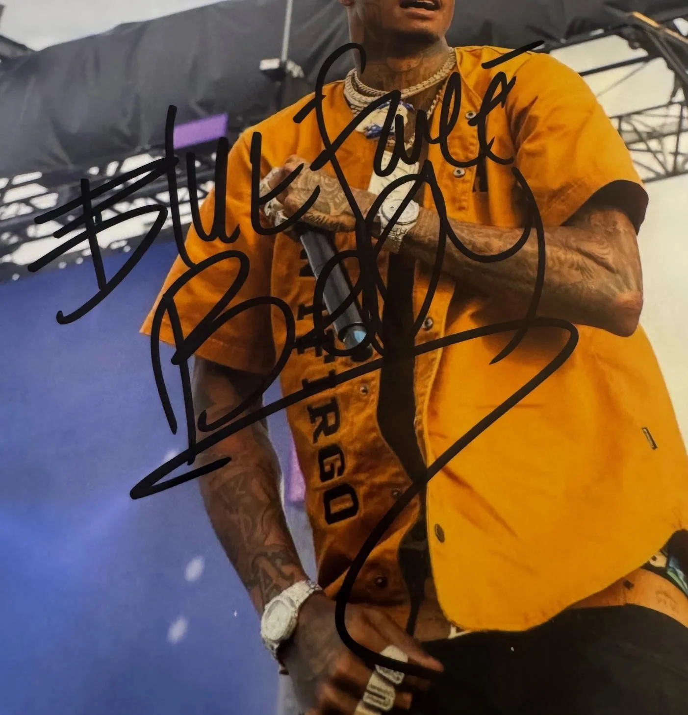 BLUEFACE Autographed 8x10 Photo AUTO SIGNED, image 2