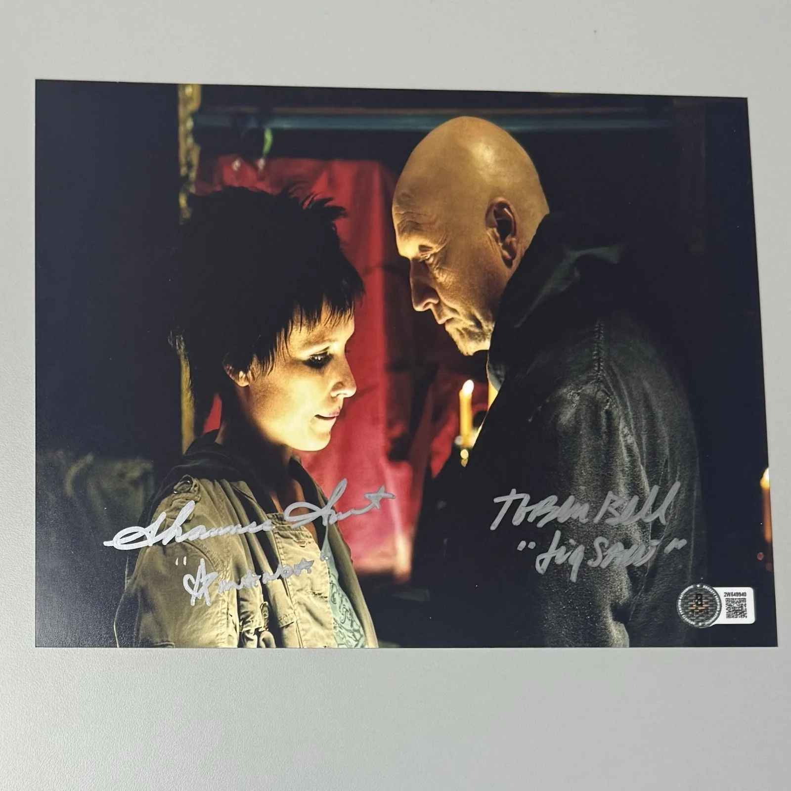 Tobin Bell & Shawnee Smith — Tobin Bell and Shawnee Smith signed Autograph Saw 8x10 Beckett COA