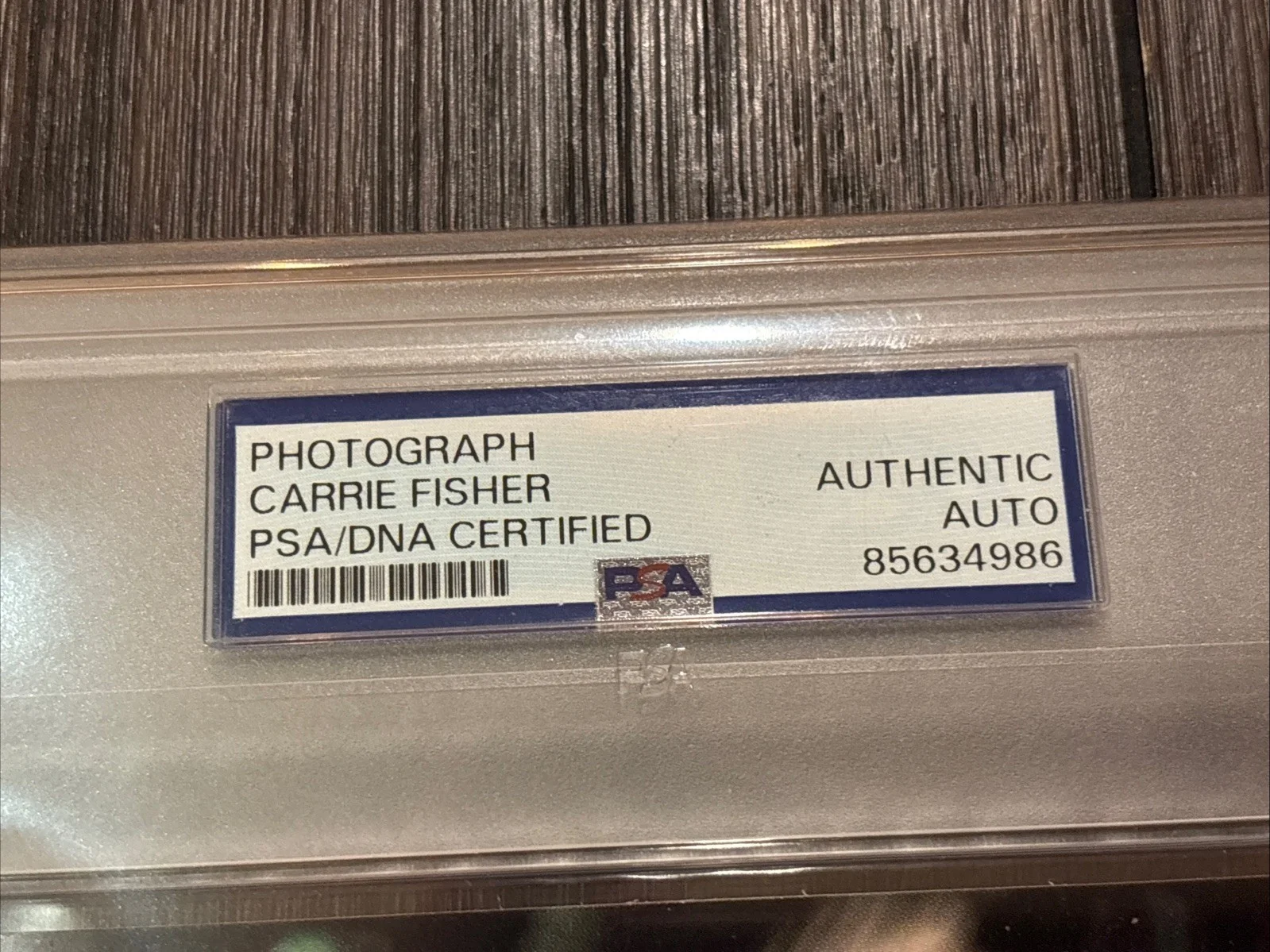 Carrie Fisher — Star Wars Carrie Fisher Princess Leia Signed Photo BAS PSA Encased Authentic, image 2