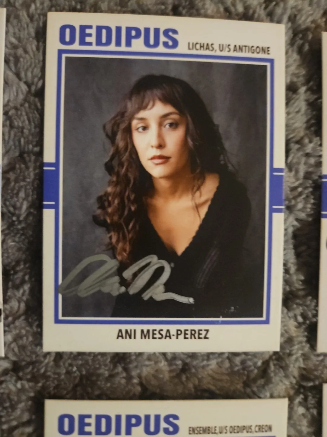 Mark Strong, cast — Oedipus Cast Signed Custom Cards - 4 Signatures - Mark Strong - Broadway, изображение 4