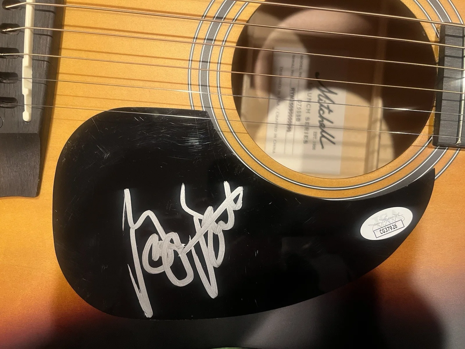 George Strait Signed Autographed Sunburst Acoustic Guitar JSA The King Country, image 2