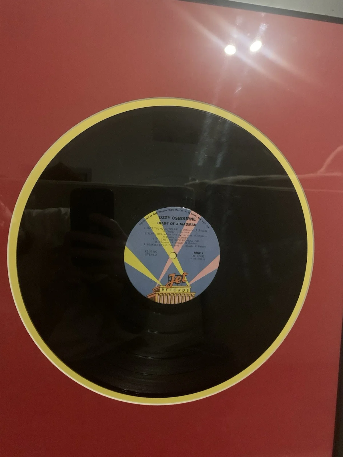 OZZY OSBOURNE SIGNED DIARY OF A MADMAN Framed VINYL LP Album BLACK SABBATH JSA, изображение 4