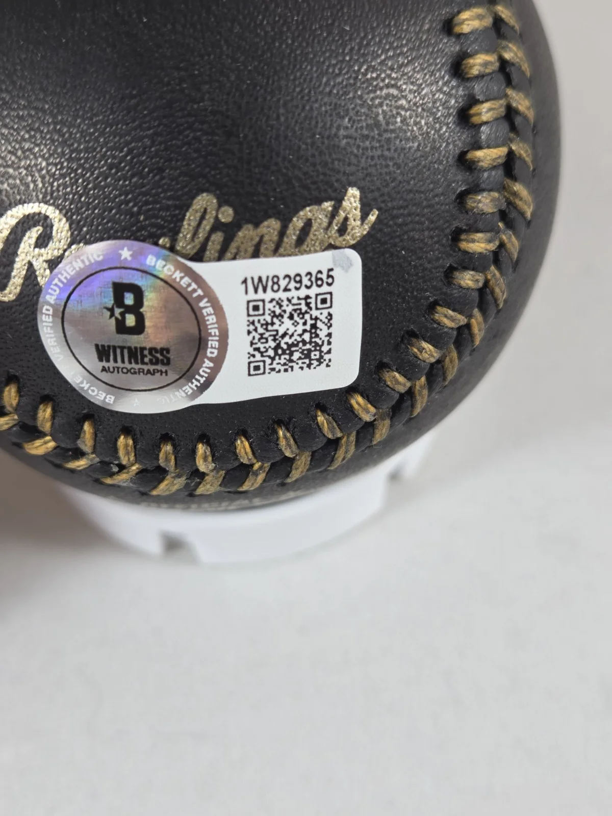 Charlie Sheen — Charlie Sheen Signed Black Baseball Rawlings Beckett BAS Authentication, image 3