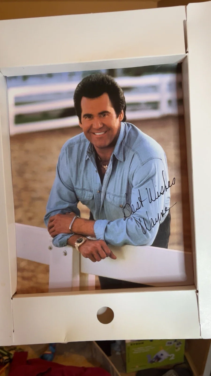 Wayne Newton singer REAL hand SIGNED Autographed 8x10" Framed Photo With Ticket, изображение 2