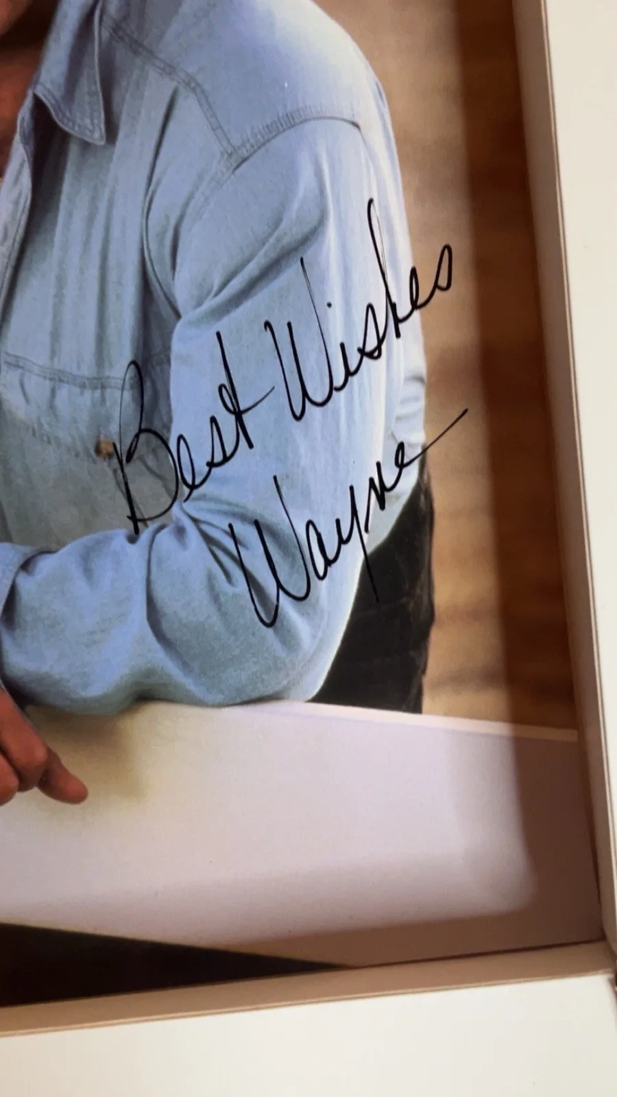 Wayne Newton singer REAL hand SIGNED Autographed 8x10" Framed Photo With Ticket, изображение 3
