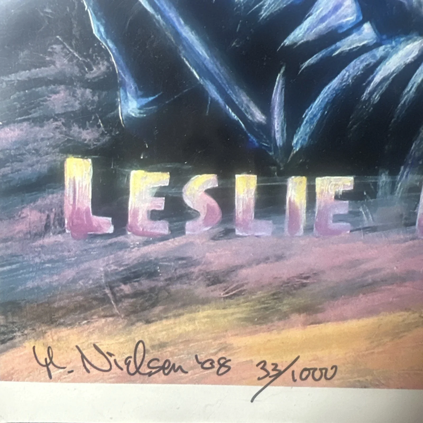 Forbidden Planet Poster numbered 33/1000 signed by Leslie Nielsen, image 3