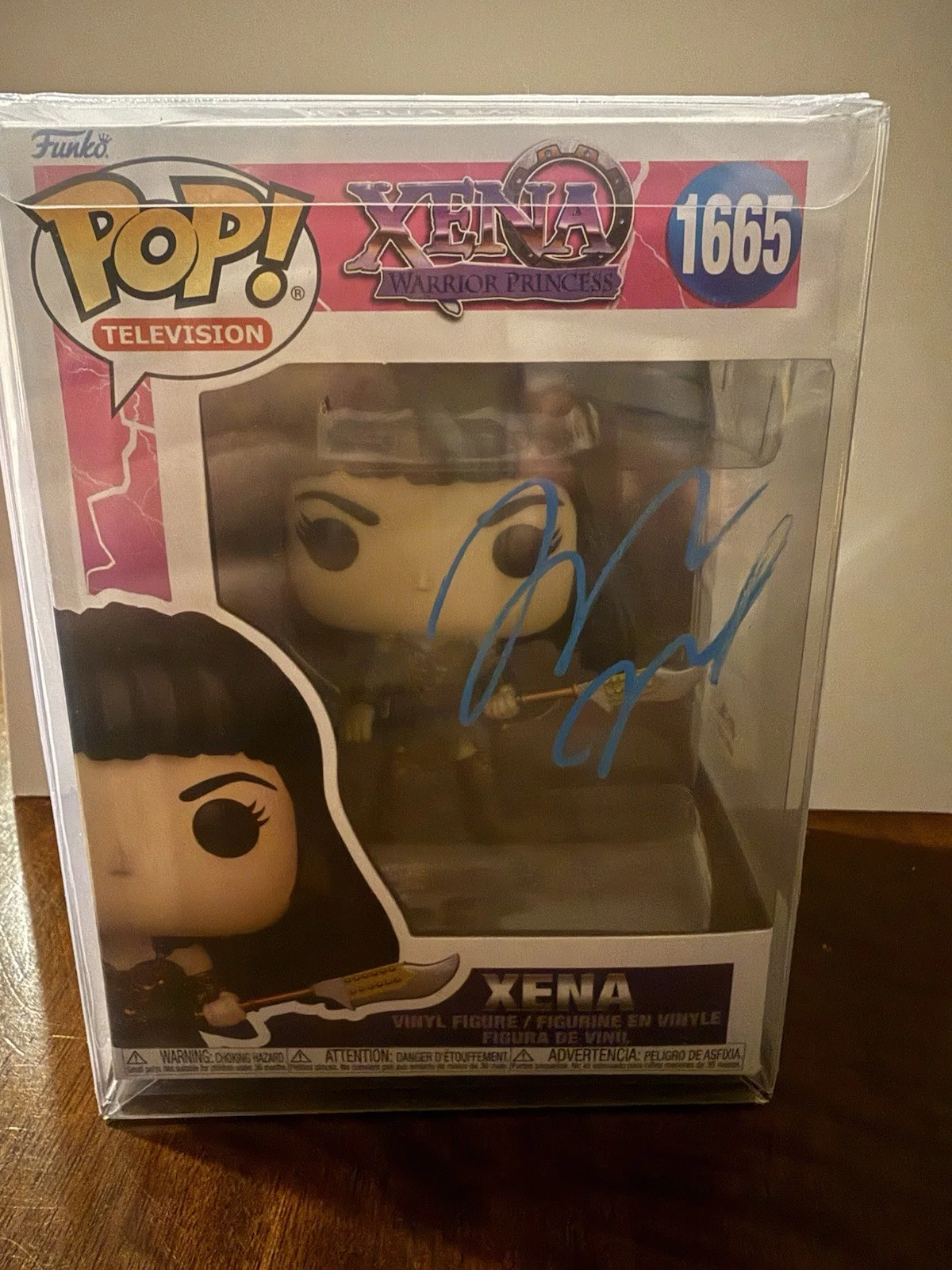 Lucy Lawless — Lucy Lawless Hand Signed Funko Pop! Xena #1665 W/ PSA COA Xena Warrior Princess