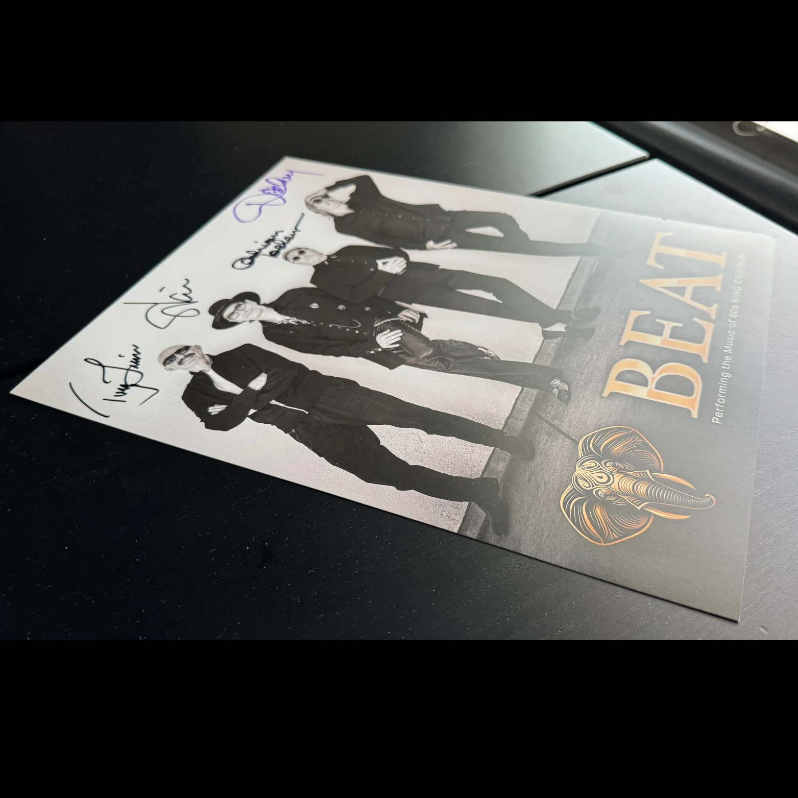 BEAT VIP Package Poster Signed by Danny Carey/Tony Levin/Steve Vai/Adrian Belew!, image 2
