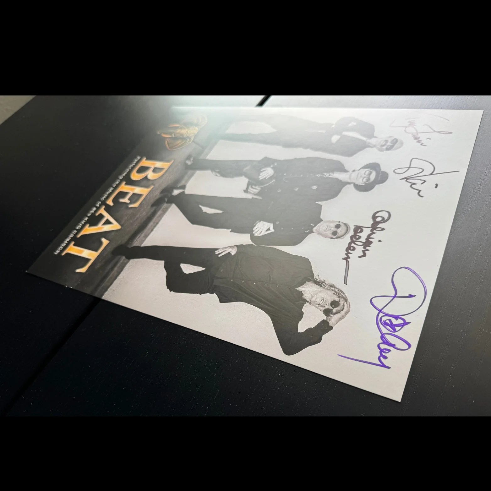 BEAT VIP Package Poster Signed by Danny Carey/Tony Levin/Steve Vai/Adrian Belew!, image 3