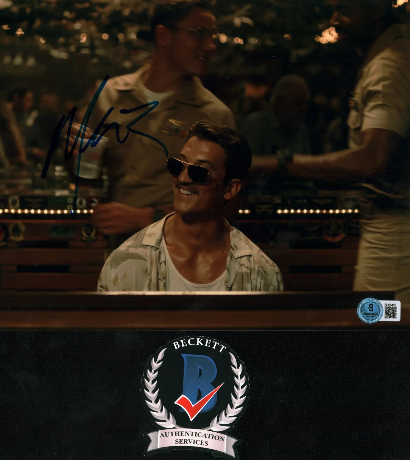 Miles Teller — Miles Teller Signed Autographed 8x10 Photo Top Gun Maverick Rooster Beckett BAS