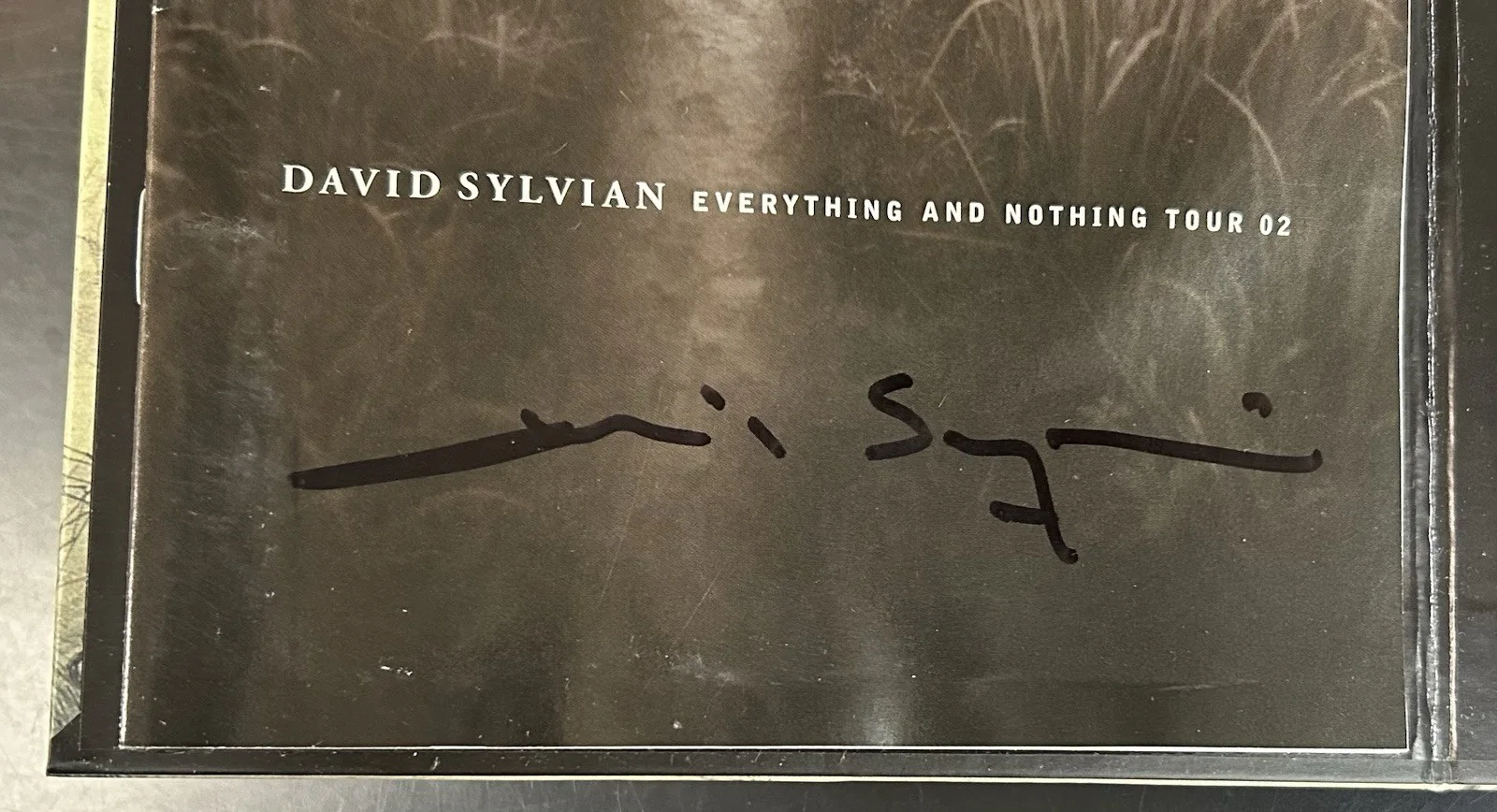 DAVID SYLVIAN Signed Everything And Nothing Tour 02 Autographed CD / Book, image 2