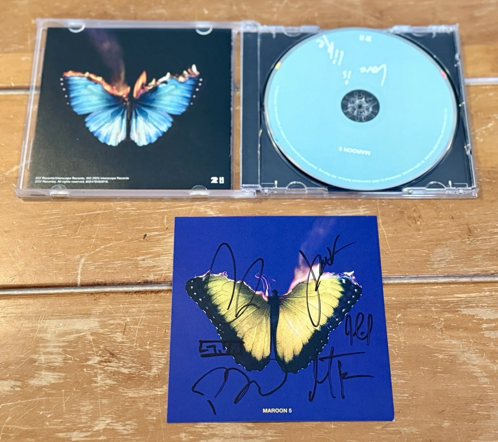 SIGNED Maroon 5 Love Is Like CD with Insert Autographed By The Entire Band NEW, изображение 3