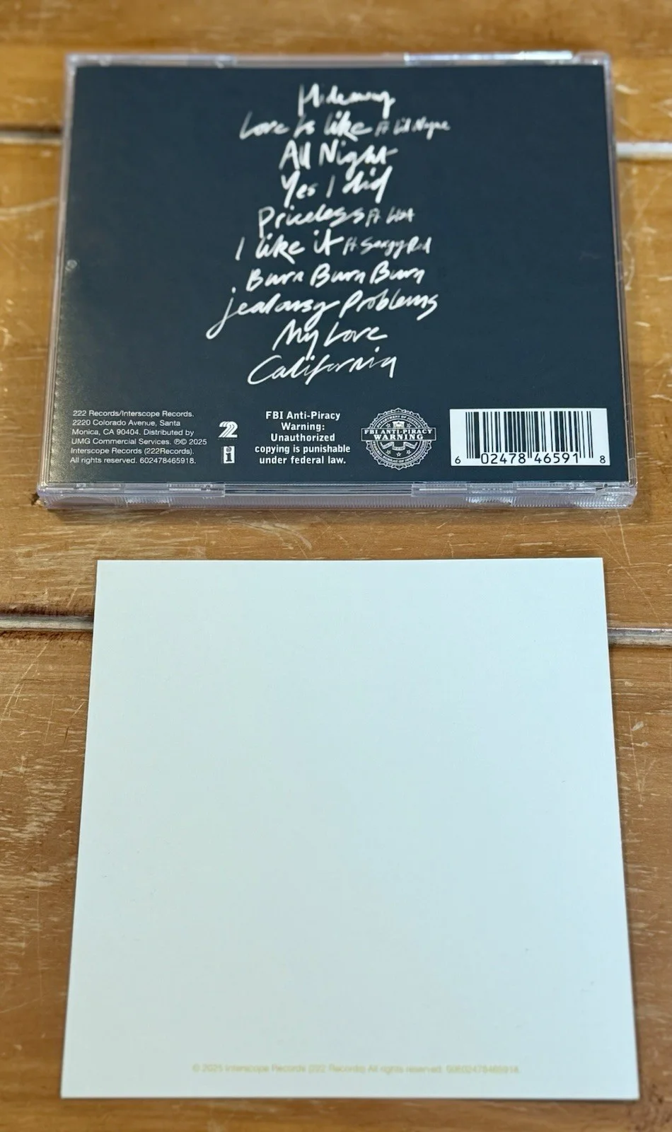 SIGNED Maroon 5 Love Is Like CD with Insert Autographed By The Entire Band NEW, изображение 5