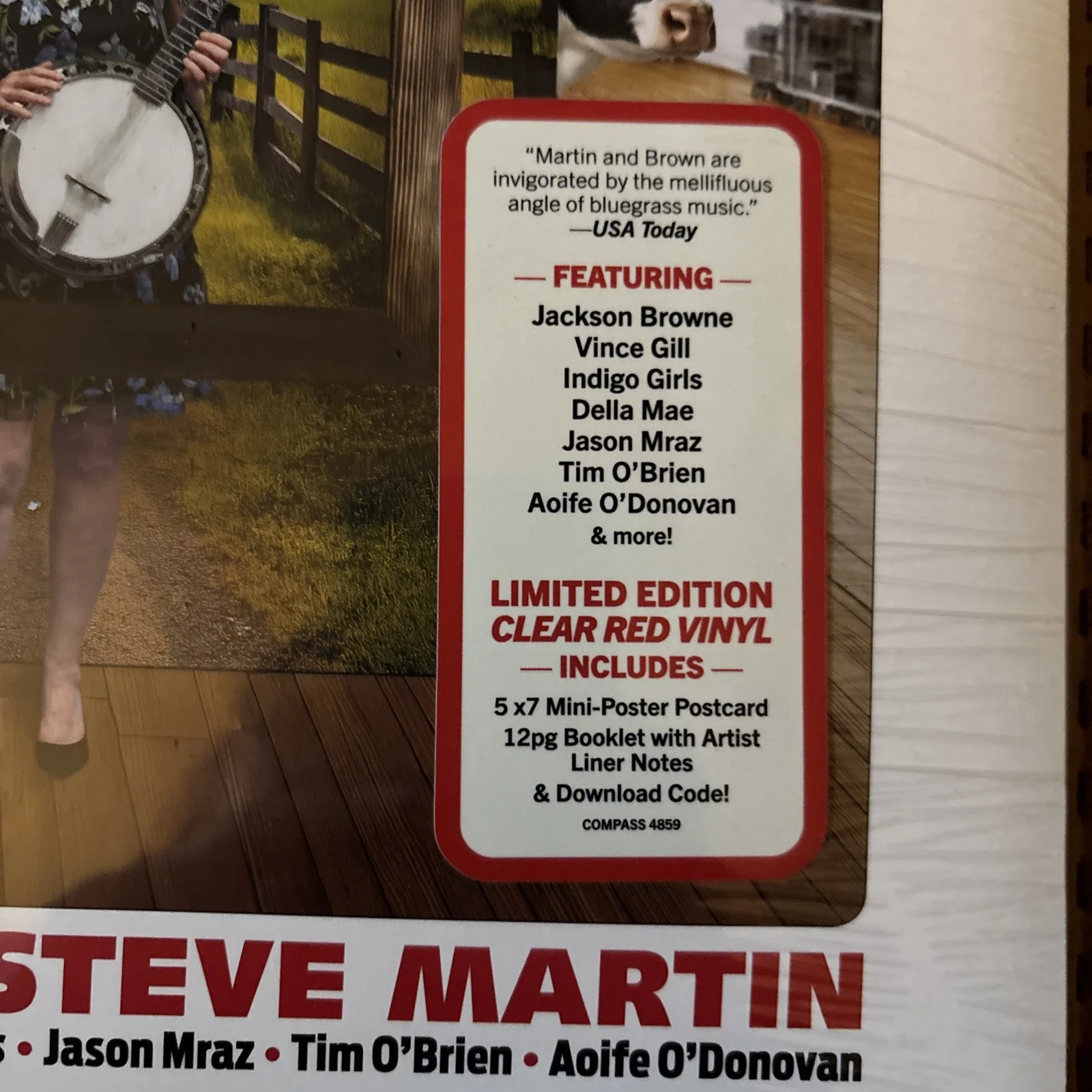 Alison Brown & Steve Martin Safe Sensible Sane vinyl w/ signed cover AUTOGRAPHED, image 4