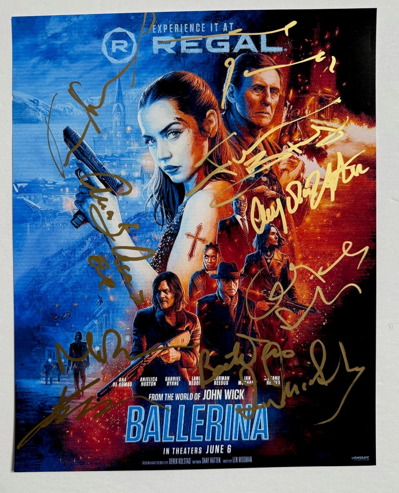Cast — JOHN WICK: BALLERINA 8x10 photo cast signed by ANA DE ARMAS (Eve) KEANU REEVES