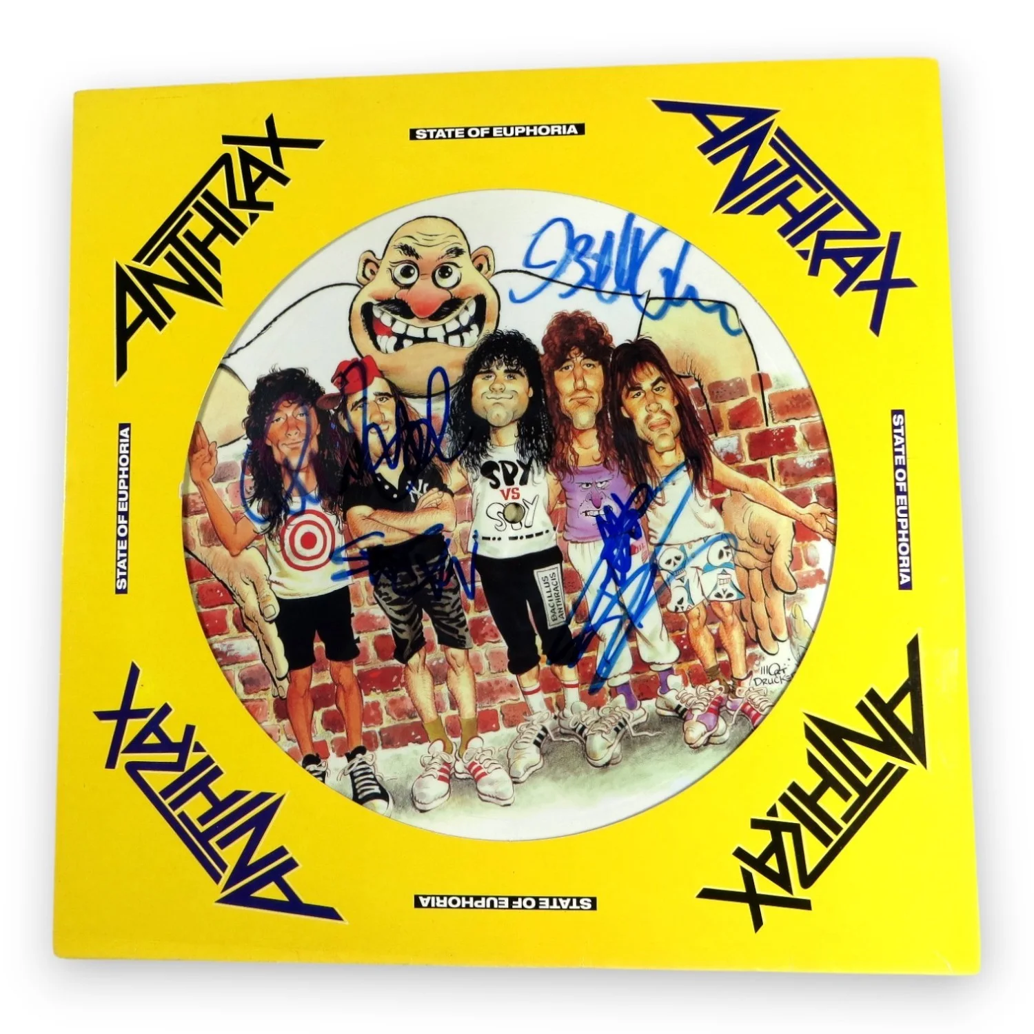 Anthrax Band Signed Autographed Picture Disc Record Scott Ian +3 BAS AE40904, image 2