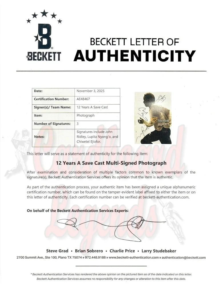 John Ridley, Lupita Nyong'o, Chiwetel Ejiofor — 12 Years a Slave Signed Autographed 12X18 Photo Ridley Lyong'o Ejiofor BAS LOA, изображение 3