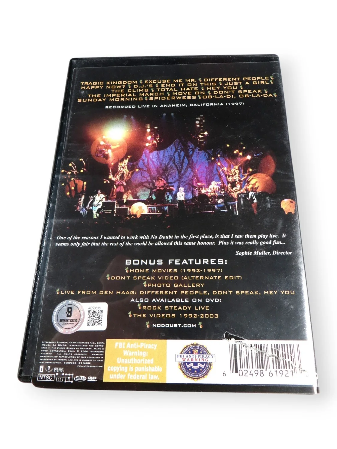 No Doubt Band Signed Autographed DVD Cover Gwen Stefani Young +2 BAS AE50838, image 2