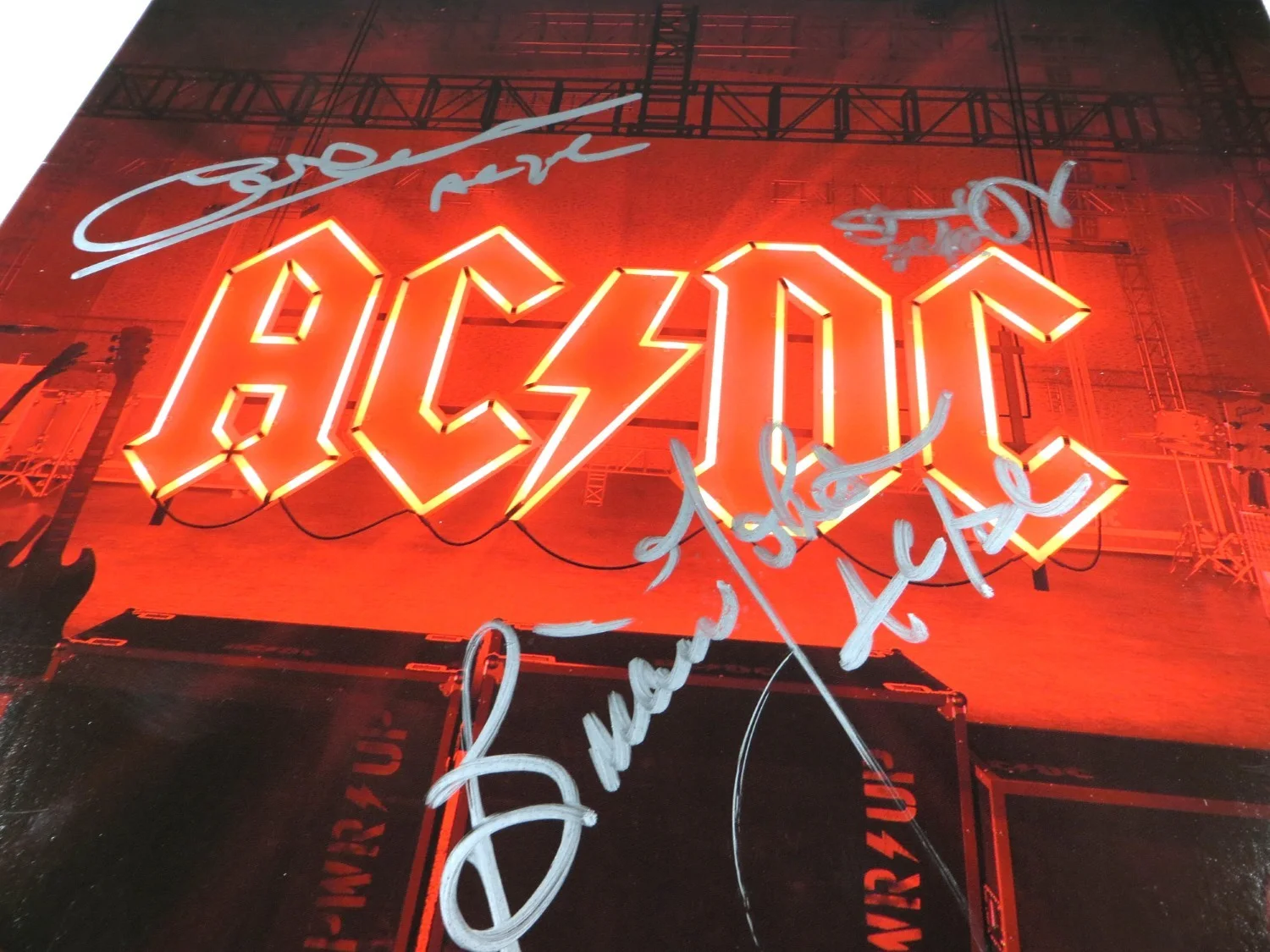 AC/DC Multi Autographed Record Album Cover Johnson Williams Young BAS AE48399, image 2