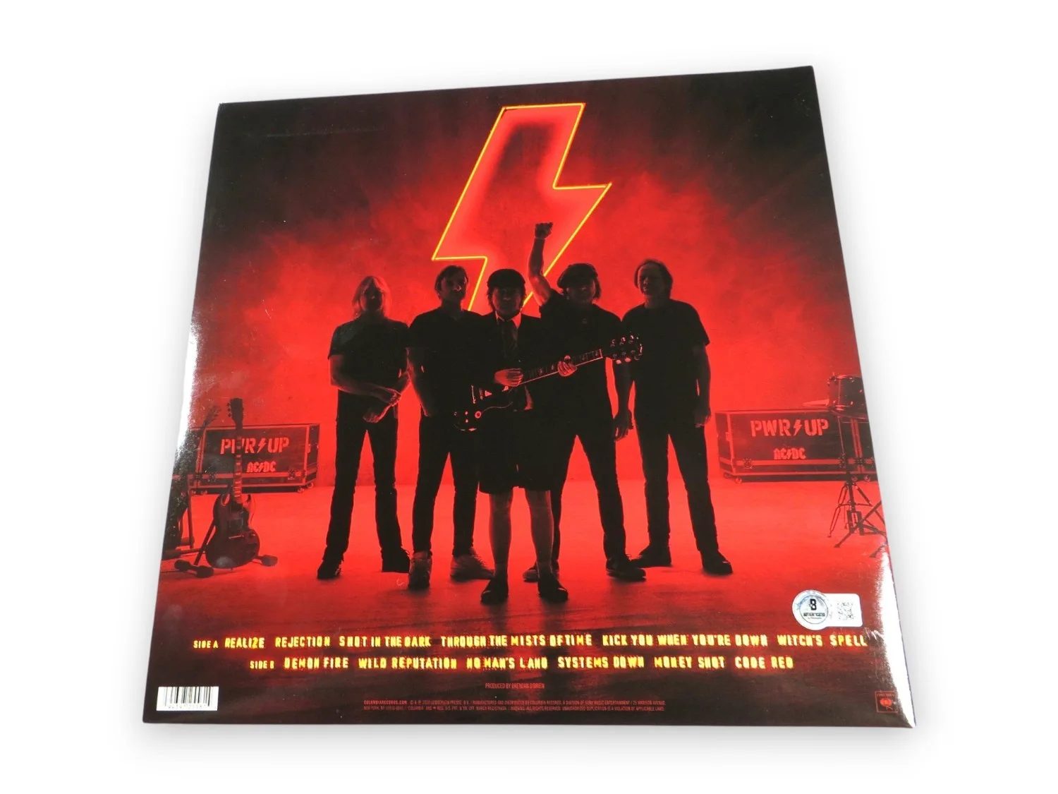 AC/DC Multi Autographed Record Album Cover Johnson Williams Young BAS AE48399, image 3