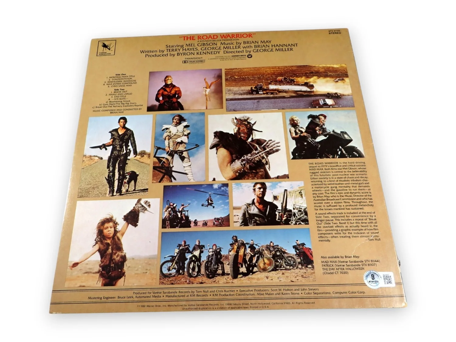 Mel Gibson — Mel Gibson Signed Autographed Record Album Cover The Road Warrior BAS AE48407, image 3