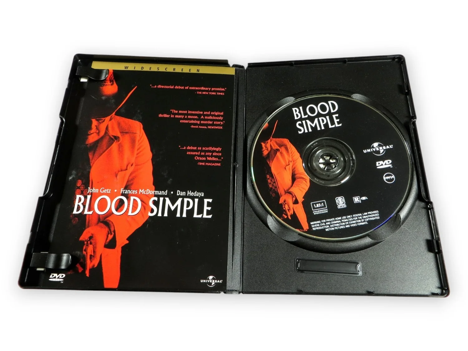 Fraces McDormand, Ethan Cohen, Joel Cohen — Blood Simple Signed Autographed DVD Cover McDormand Ethan Joel Cohen BAS AE50834, изображение 3